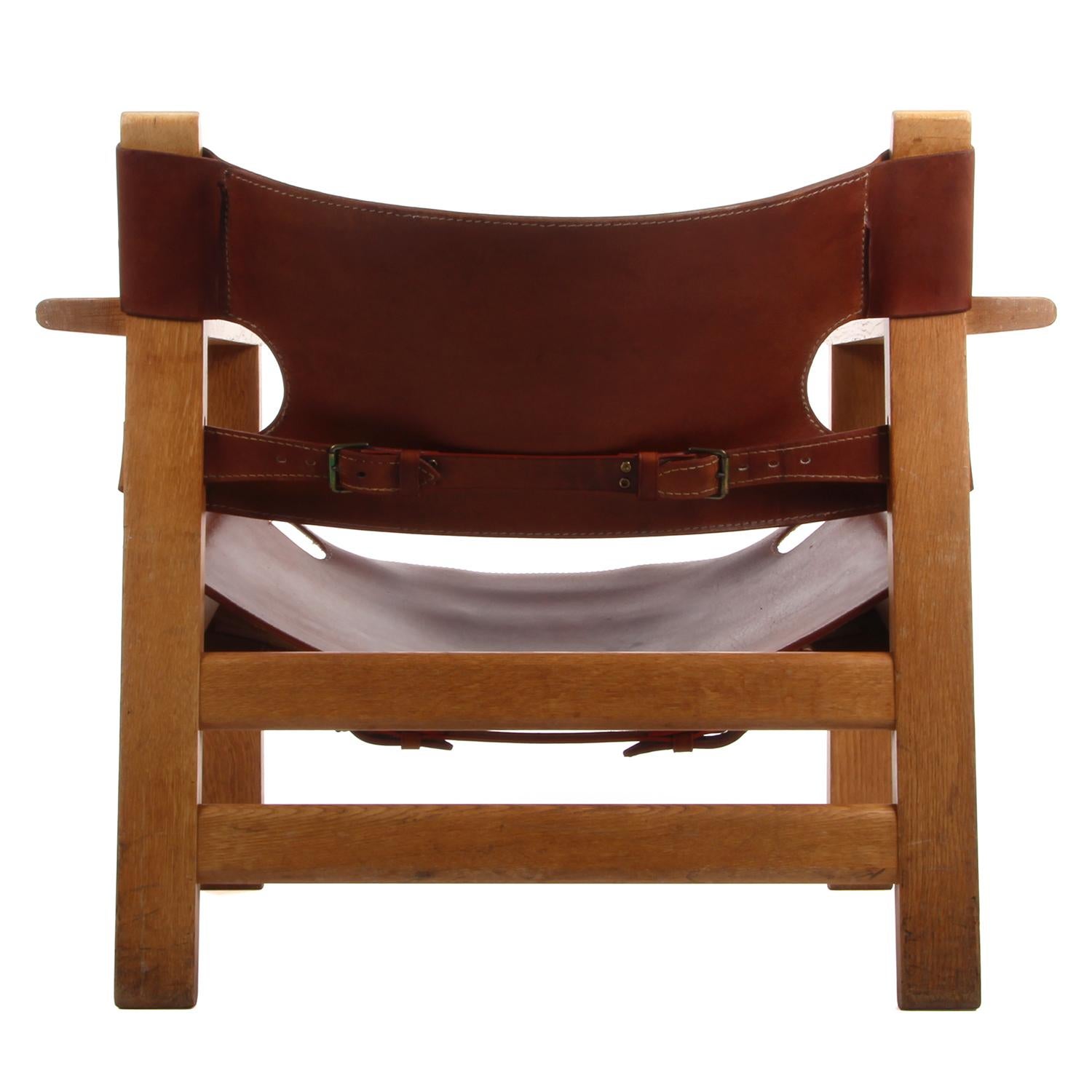 Scandinavian Modern Spanish Chair by Borge Mogensen, Fredericia Furniture, 1958, Vintage Edition