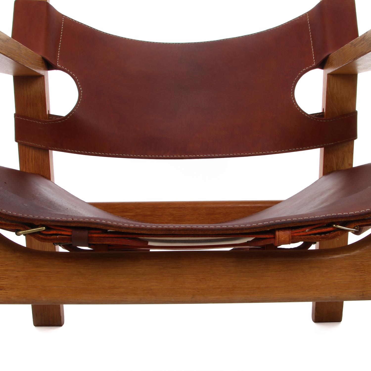 Mid-20th Century Spanish Chair by Borge Mogensen, Fredericia Furniture, 1958, Vintage Edition
