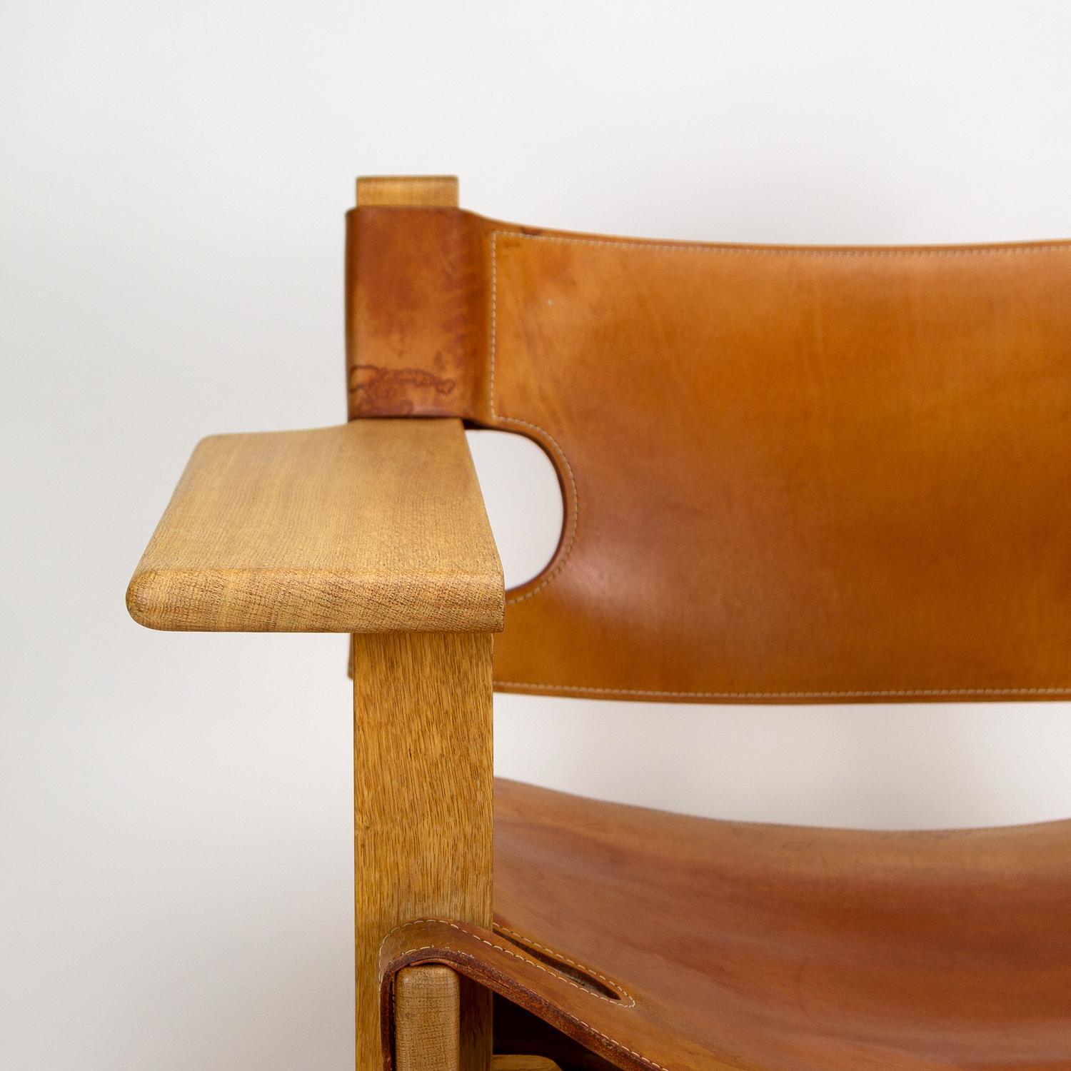 Spanish Chair Model BM2226 by Børge Mogensen for Fredericia, Denmark, 1960s In Good Condition In Berkhamsted, GB