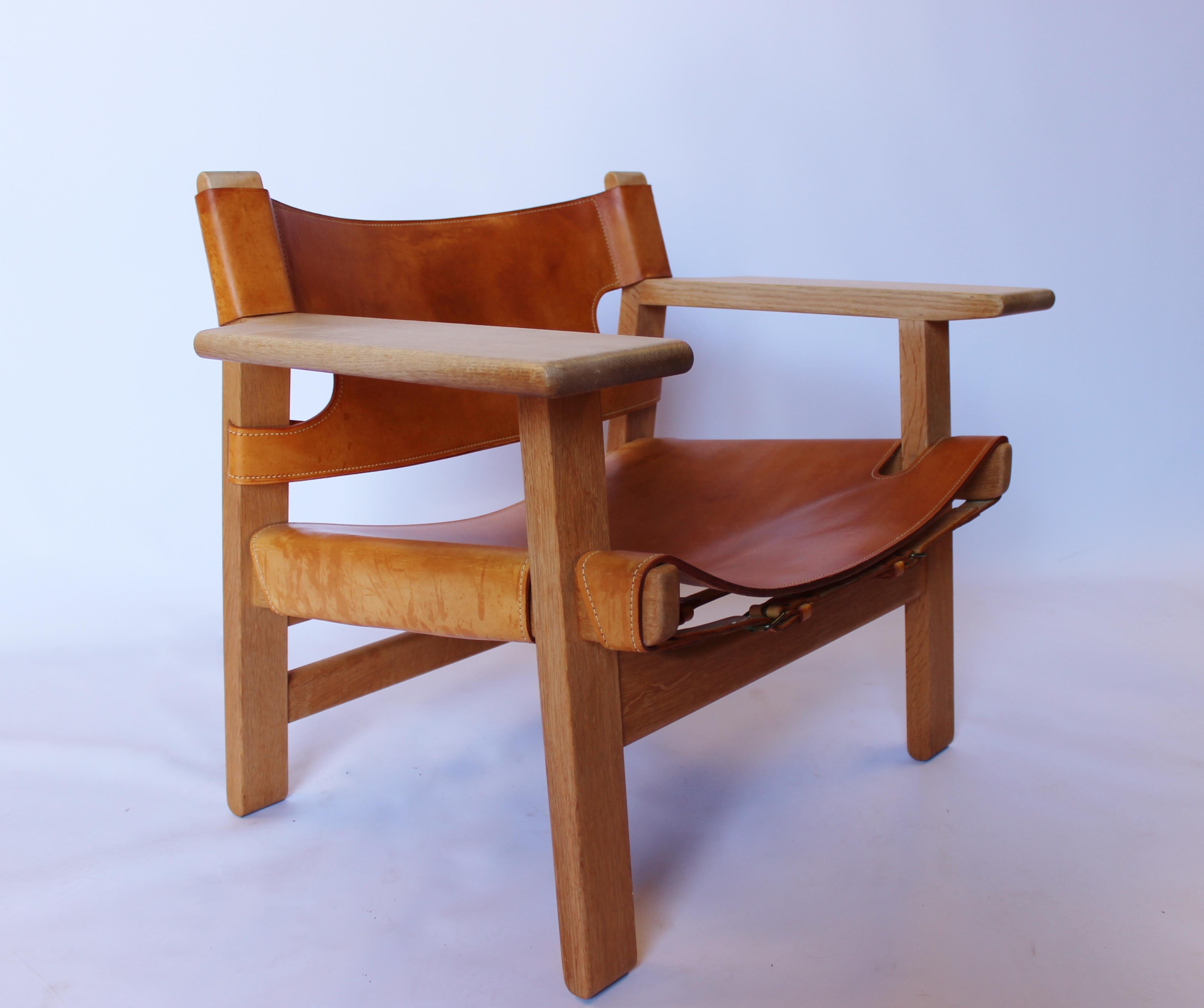 Scandinavian Modern Spanish Chair, Model BM2226, Designed by Børge Mogensen, 1960s