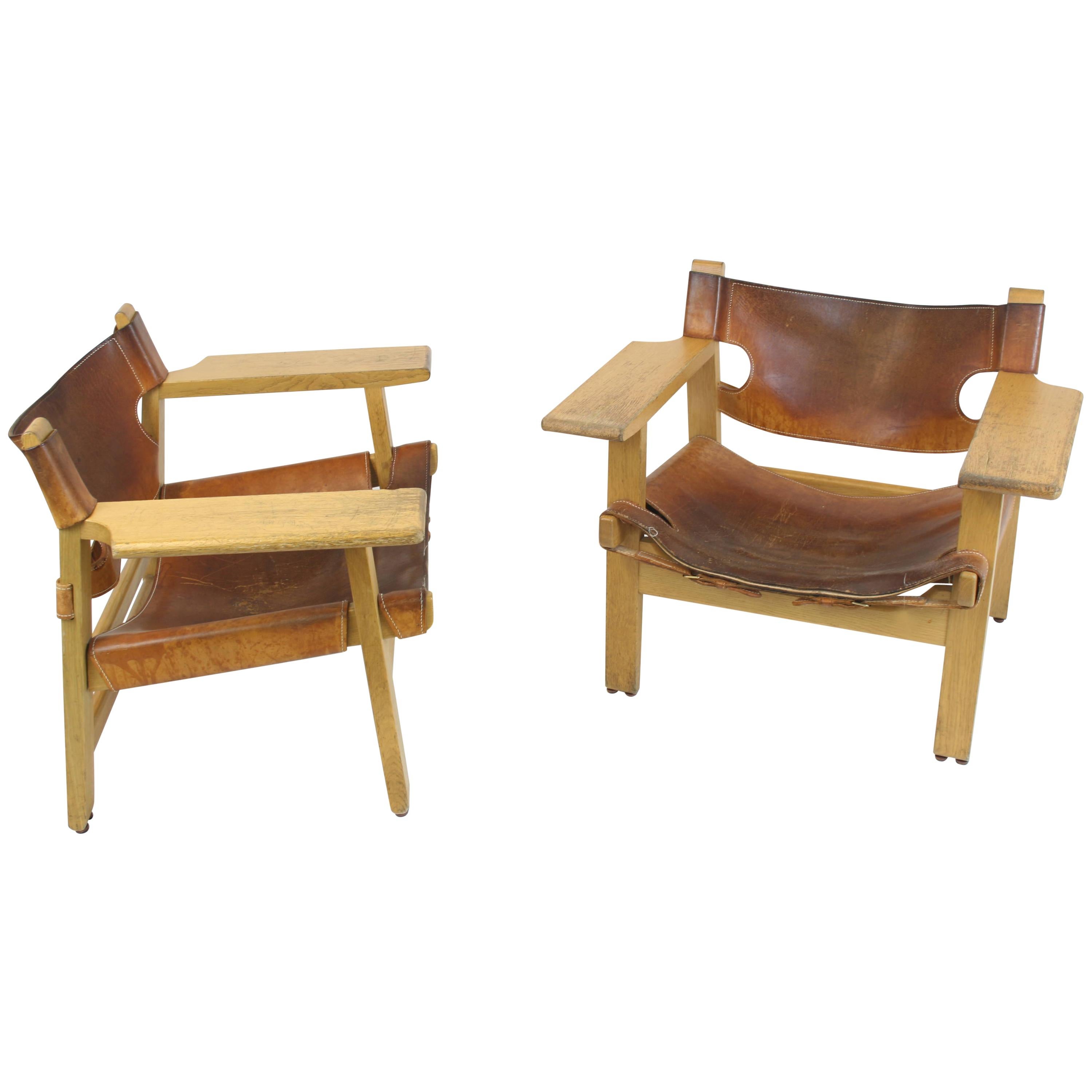 Spanish Chairs by Børge Mogensen, Pair of 2