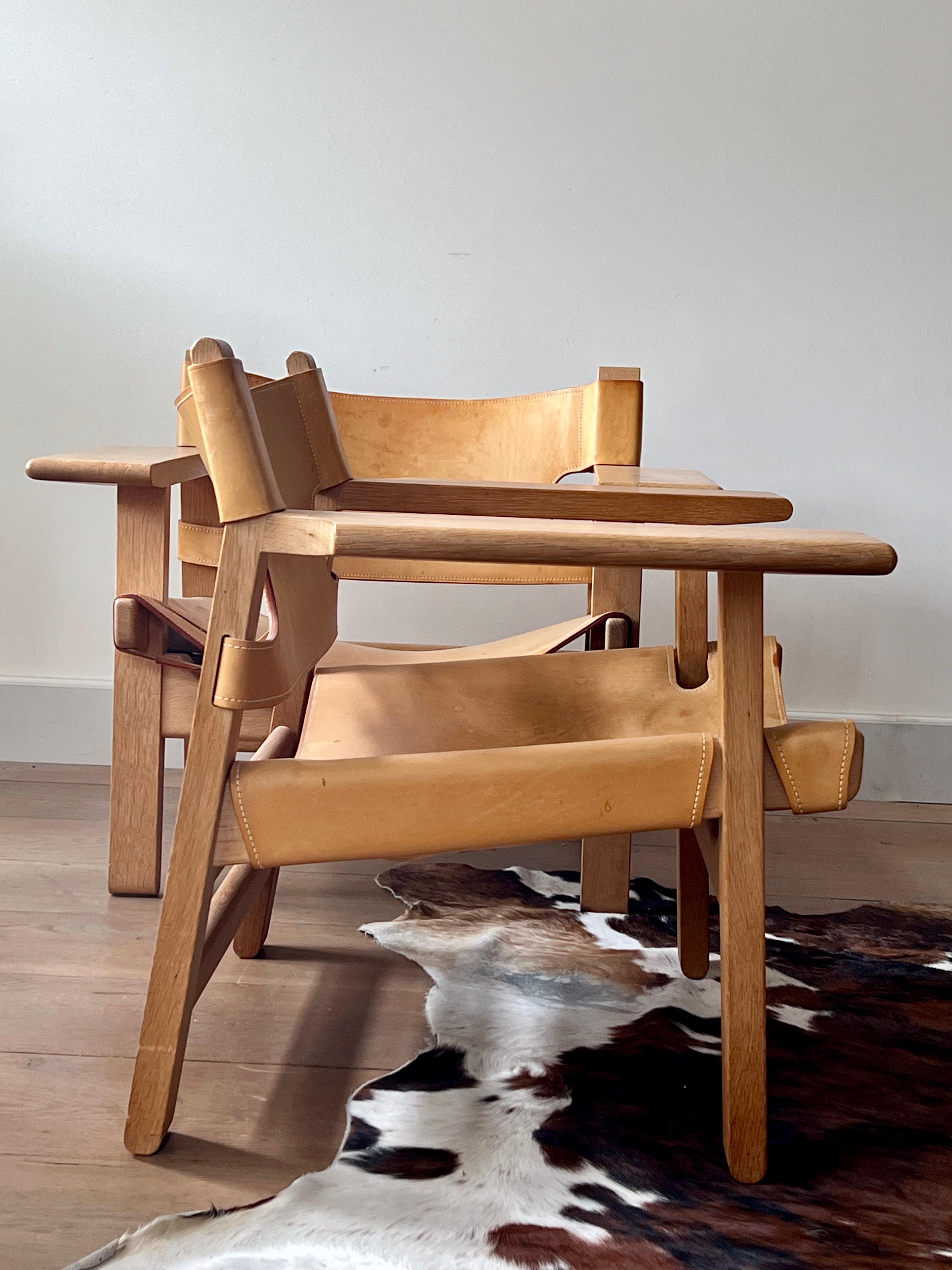 Spanish chairs by Børge Mogensen for Fredericia, 1970's For Sale 2
