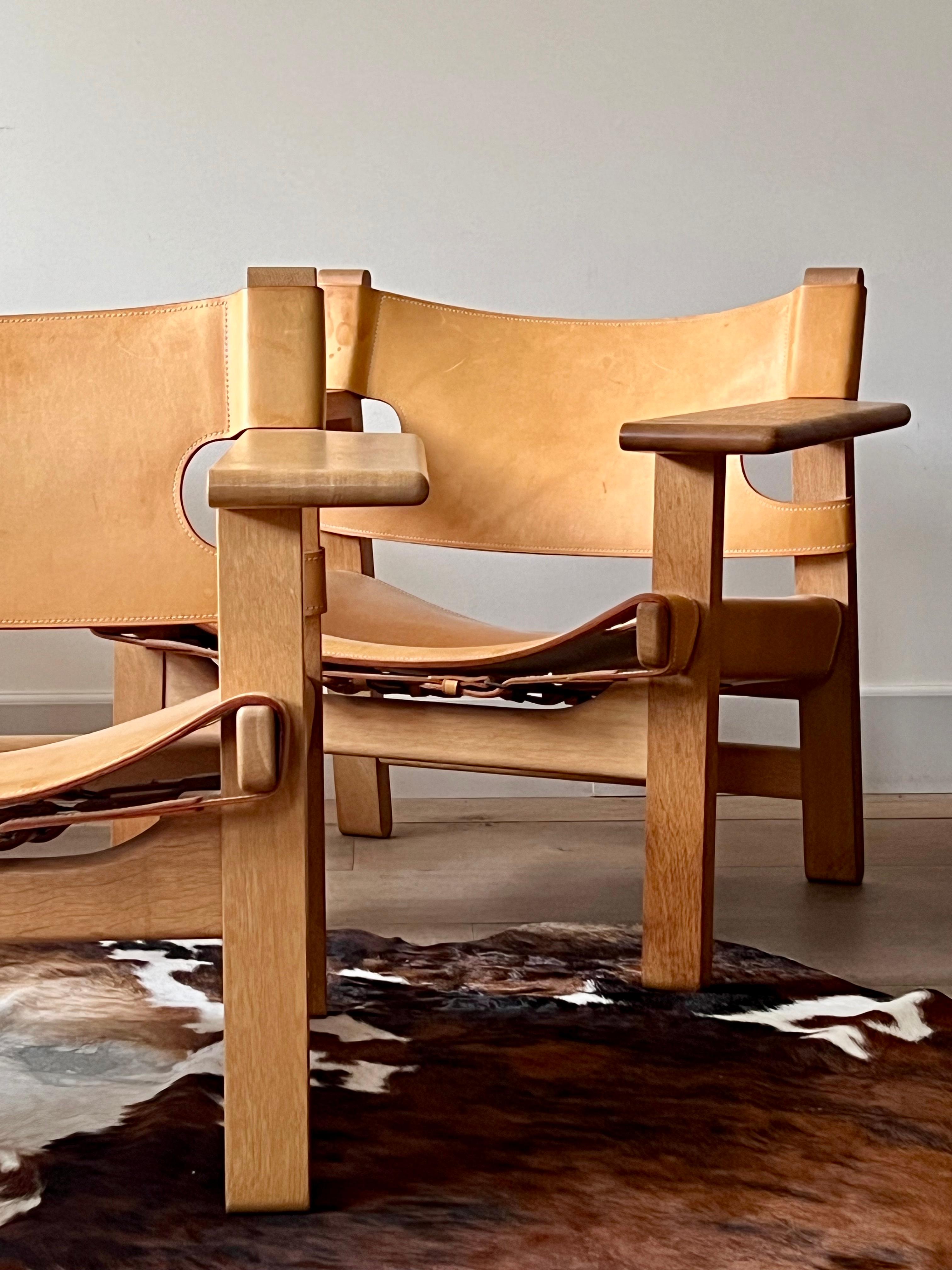 Norwegian Spanish chairs by Børge Mogensen for Fredericia, 1970's For Sale