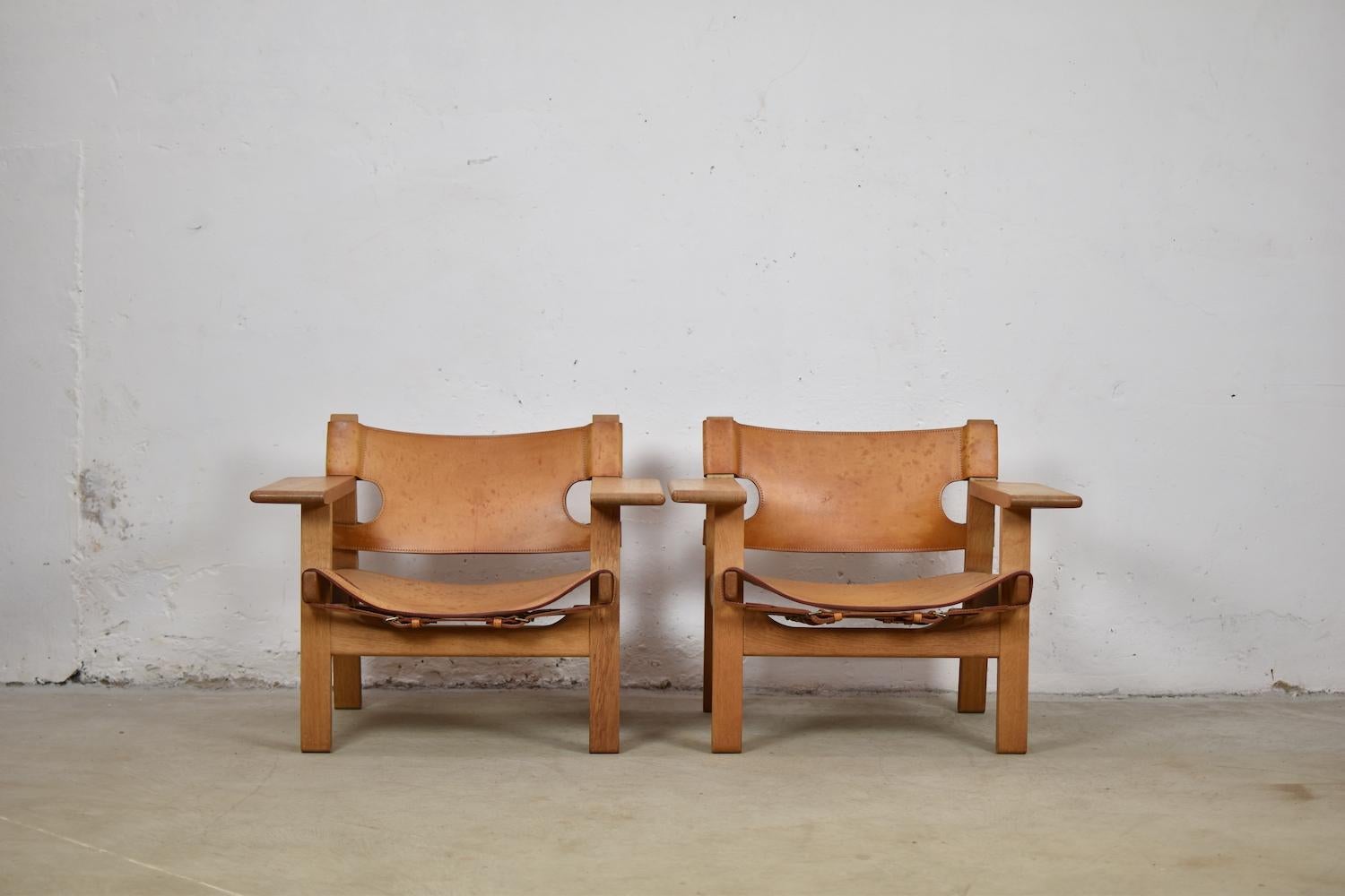 Danish ‘Spanish’ Chairs by Børge Mogensen for Fredericia, Denmark, 1950s