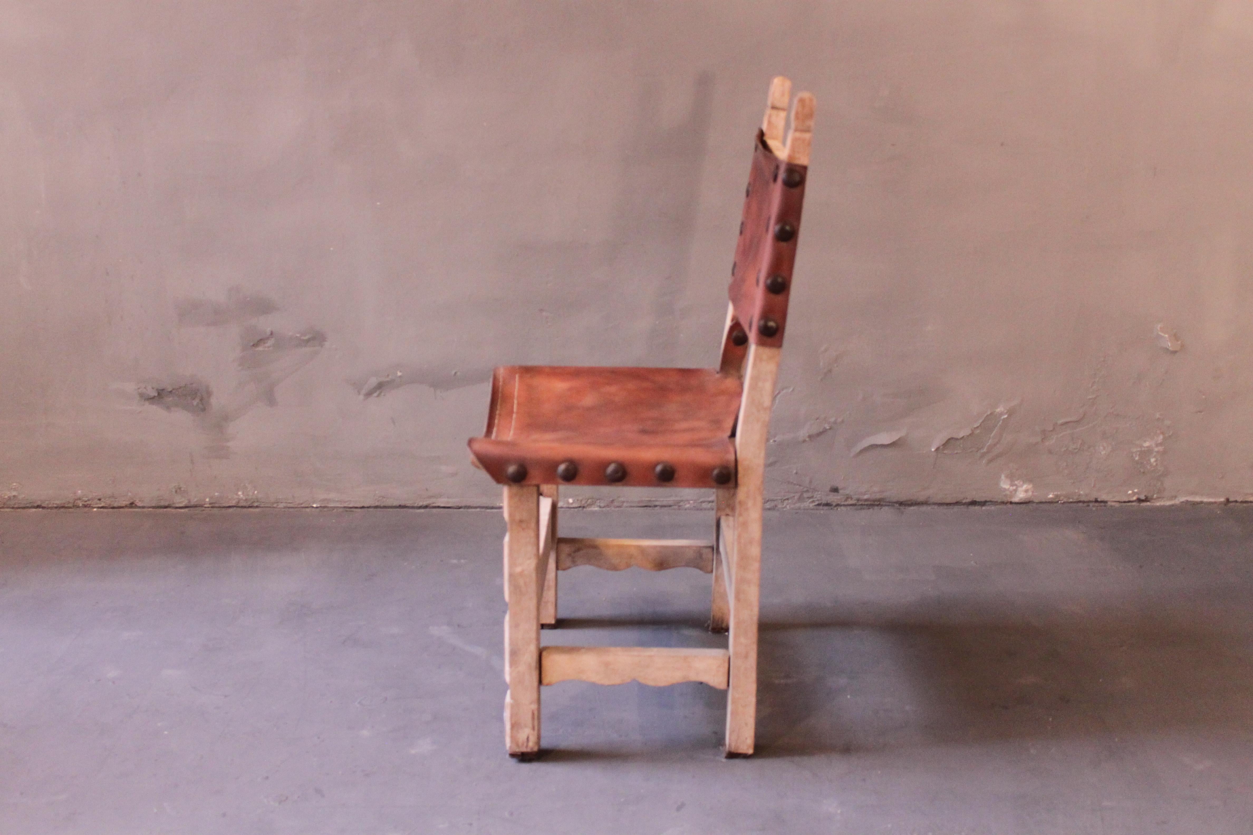 Mid-20th Century Rustic Spanish Dining Room Chairs from a German Hunting Château For Sale 8