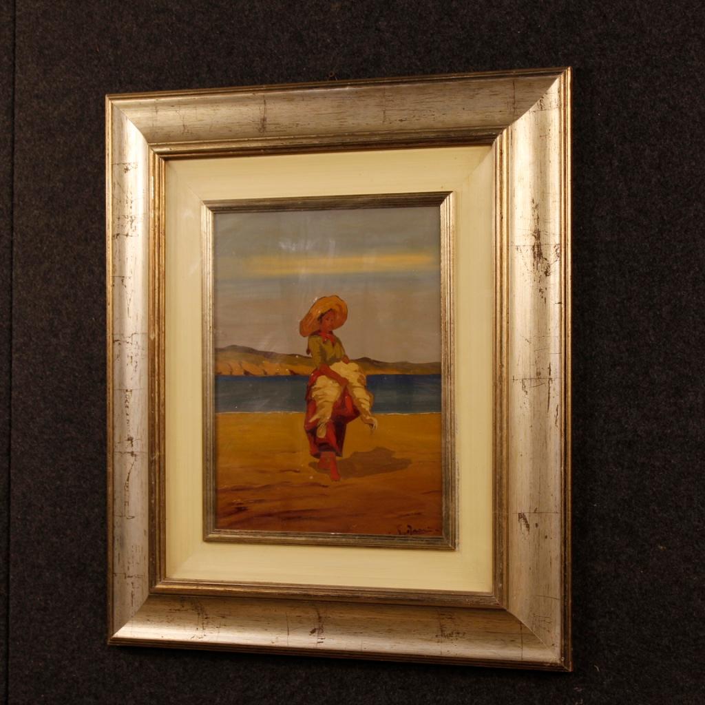 Spanish Character Oil Painting on Masonite, 20th Century For Sale 2