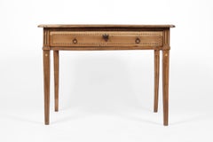 Spanish Charles IV Walnut Marquetry Writing Desk Side Table c. 1790