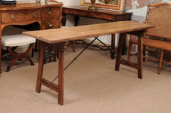 Spanish Cherrywood Console Table, Mid-19th Century