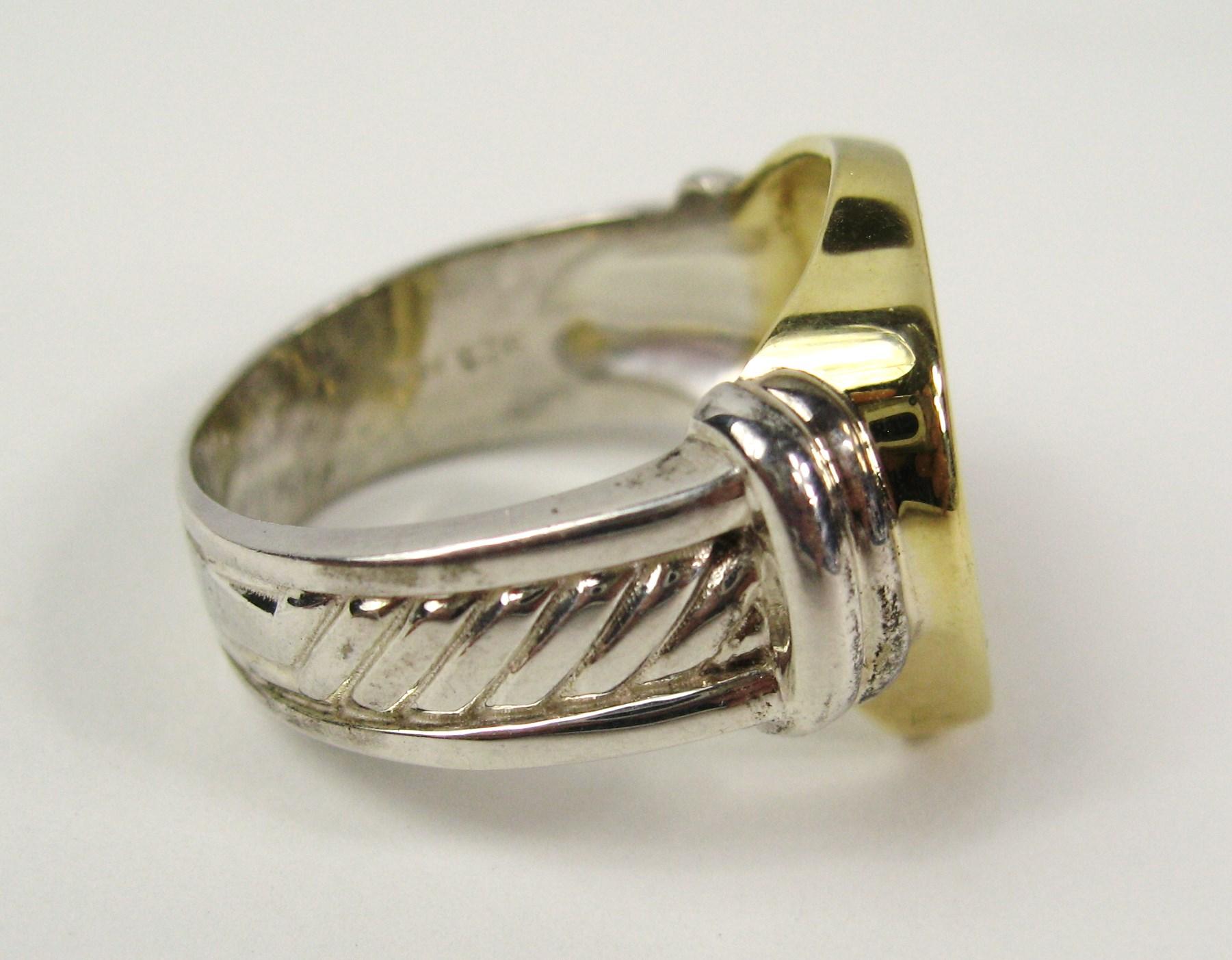 Spanish Cob Coin Ring - Half Reale in Sterling & 18Kt For Sale 1