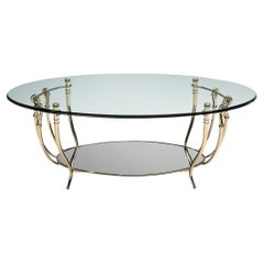 Spanish Coffee Table in Brass and Glass