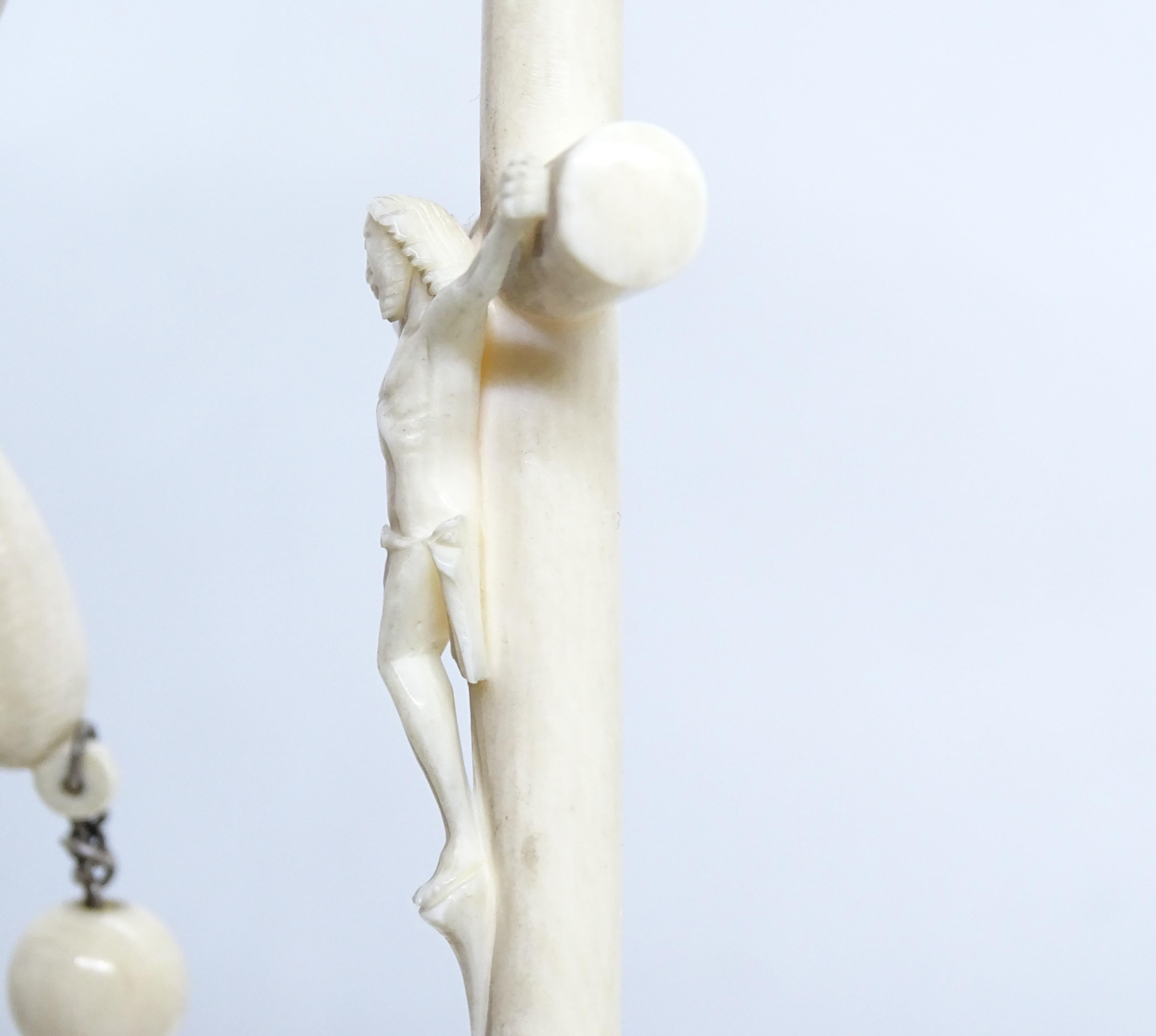 Spanish  Collection Rosary in bone and silver 13