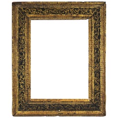 Spanish Colonial Baroque Giltwood Frame with Raised Gold Relief Border