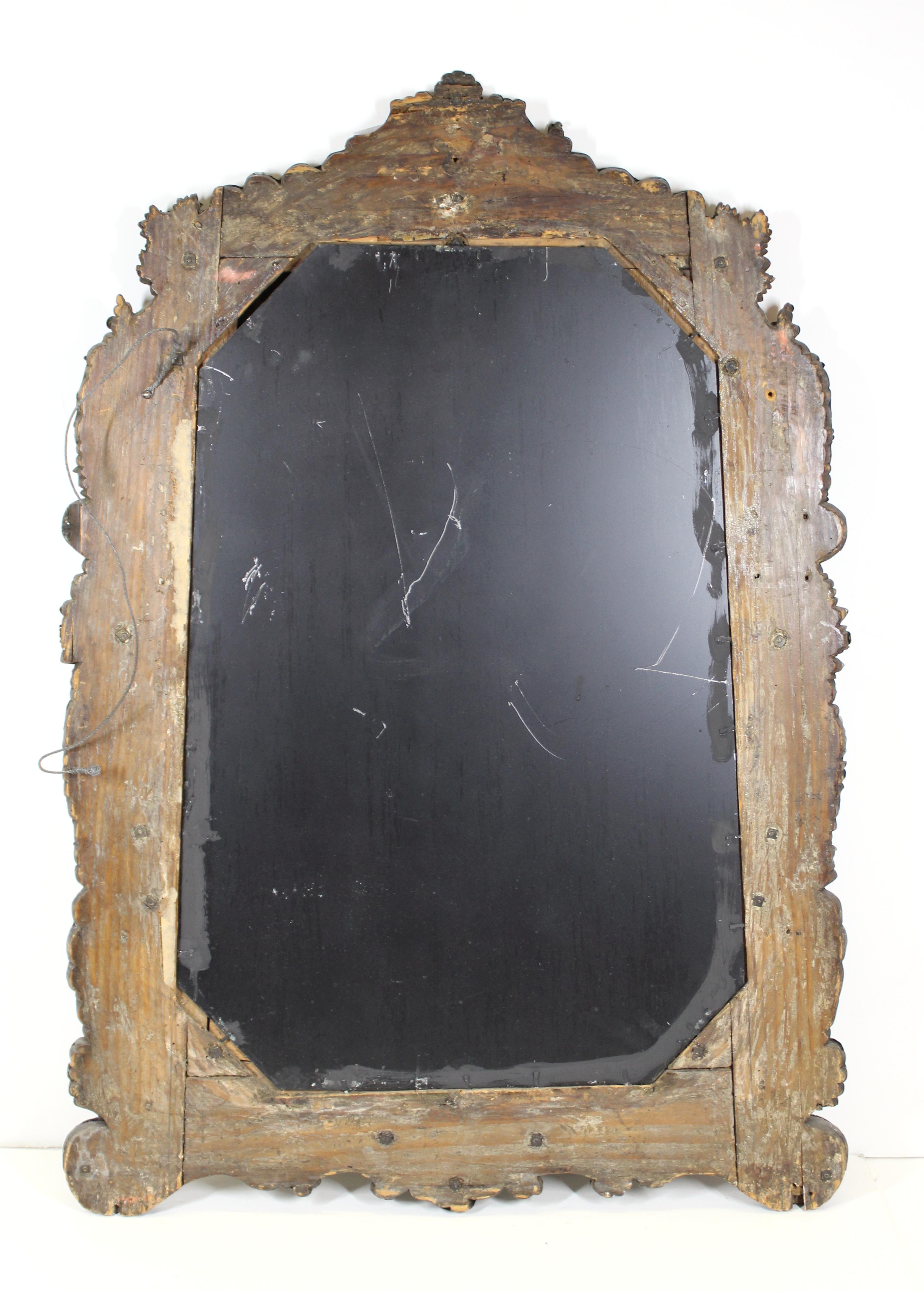 Spanish Colonial Baroque Repoussé Silver Ornate Mirror Frame 5