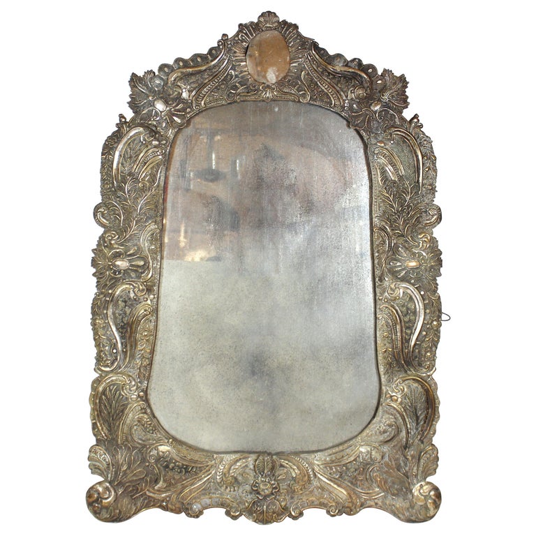 Silver Ornate Mirror Frame, Ornamental Mirror Frame