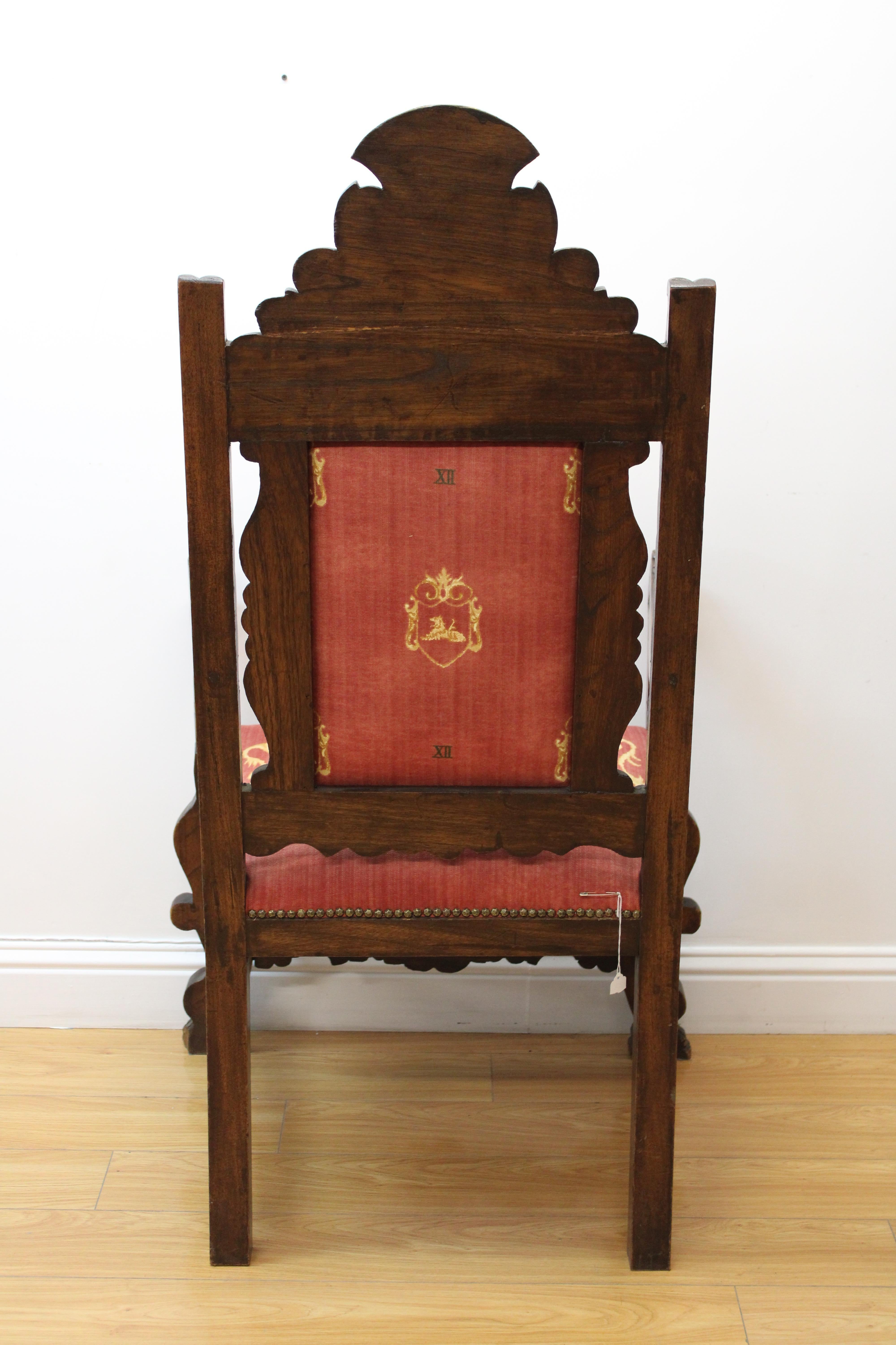 Spanish Colonial Beautiful Arm Chairs w/ Crests 5