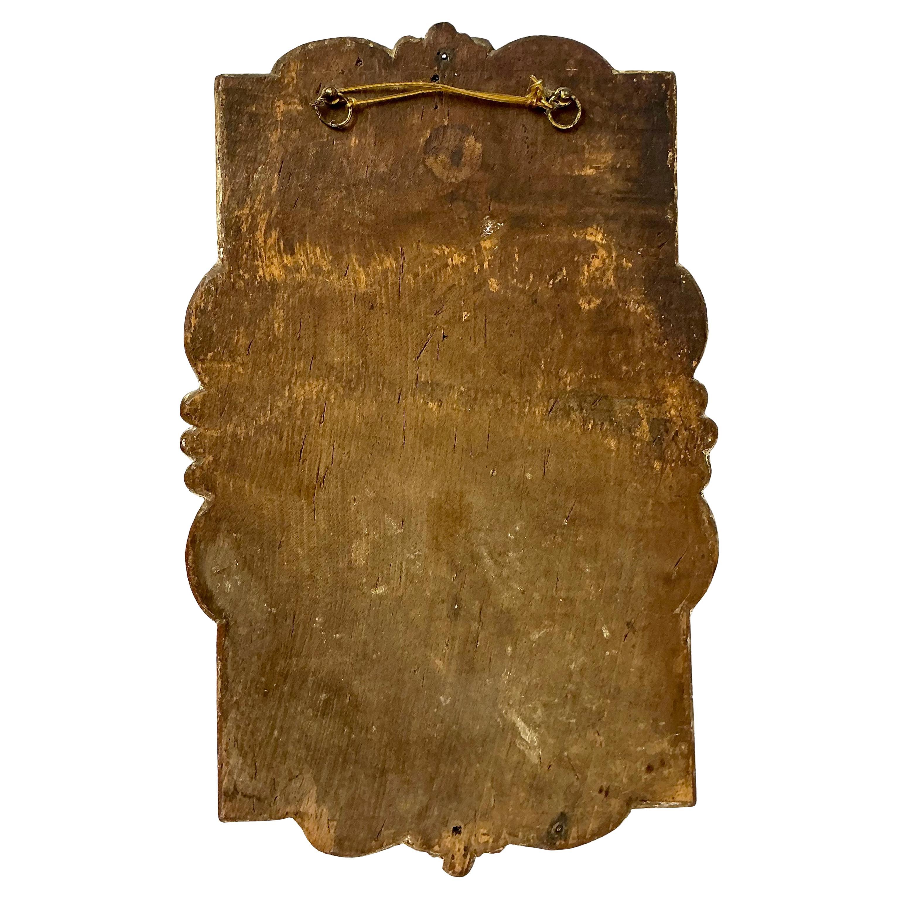 Spanisch Kolonial geschnitzt Polychromie Holz Panel 18. Jahrhundert im Angebot 1