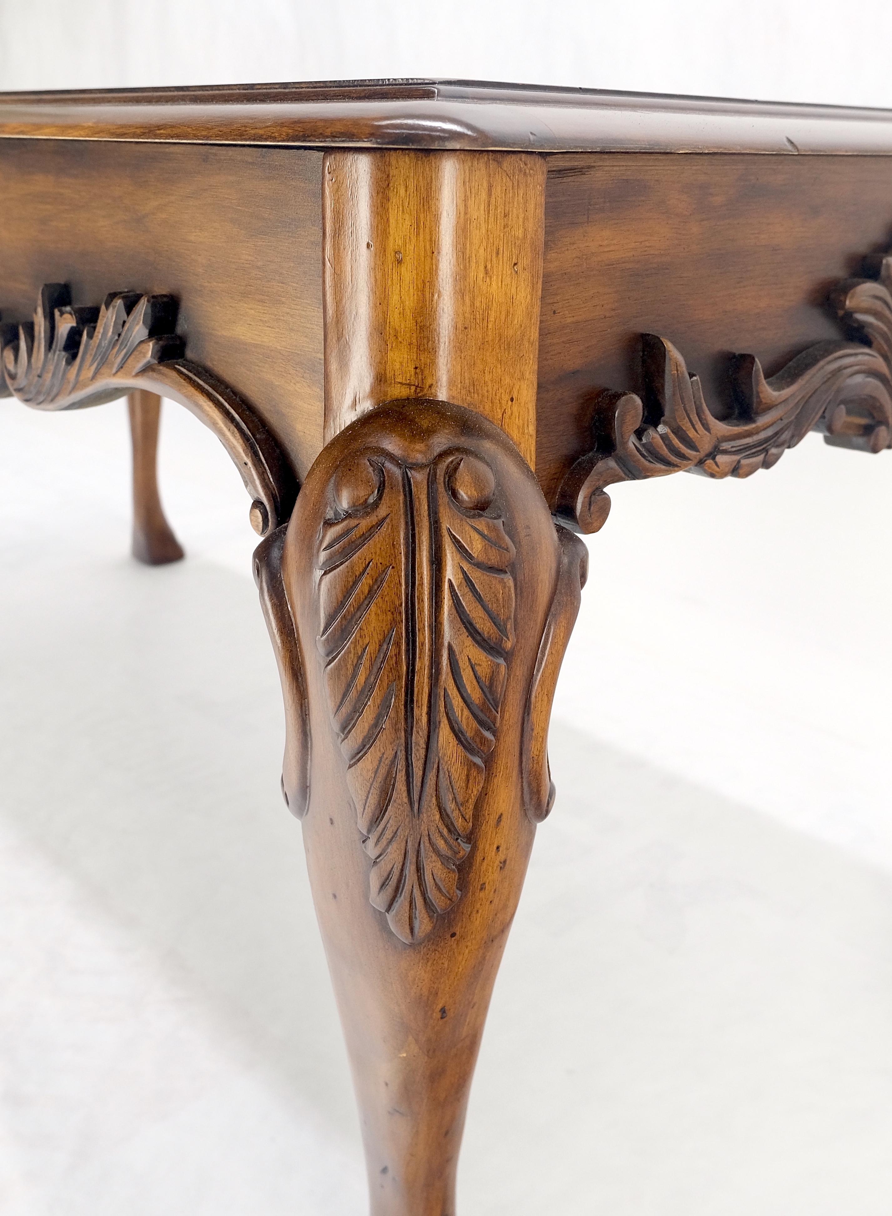 Spanish Colonial Carved Walnut 1 Drawer Writing Library Table Desk Console MINT! For Sale 6