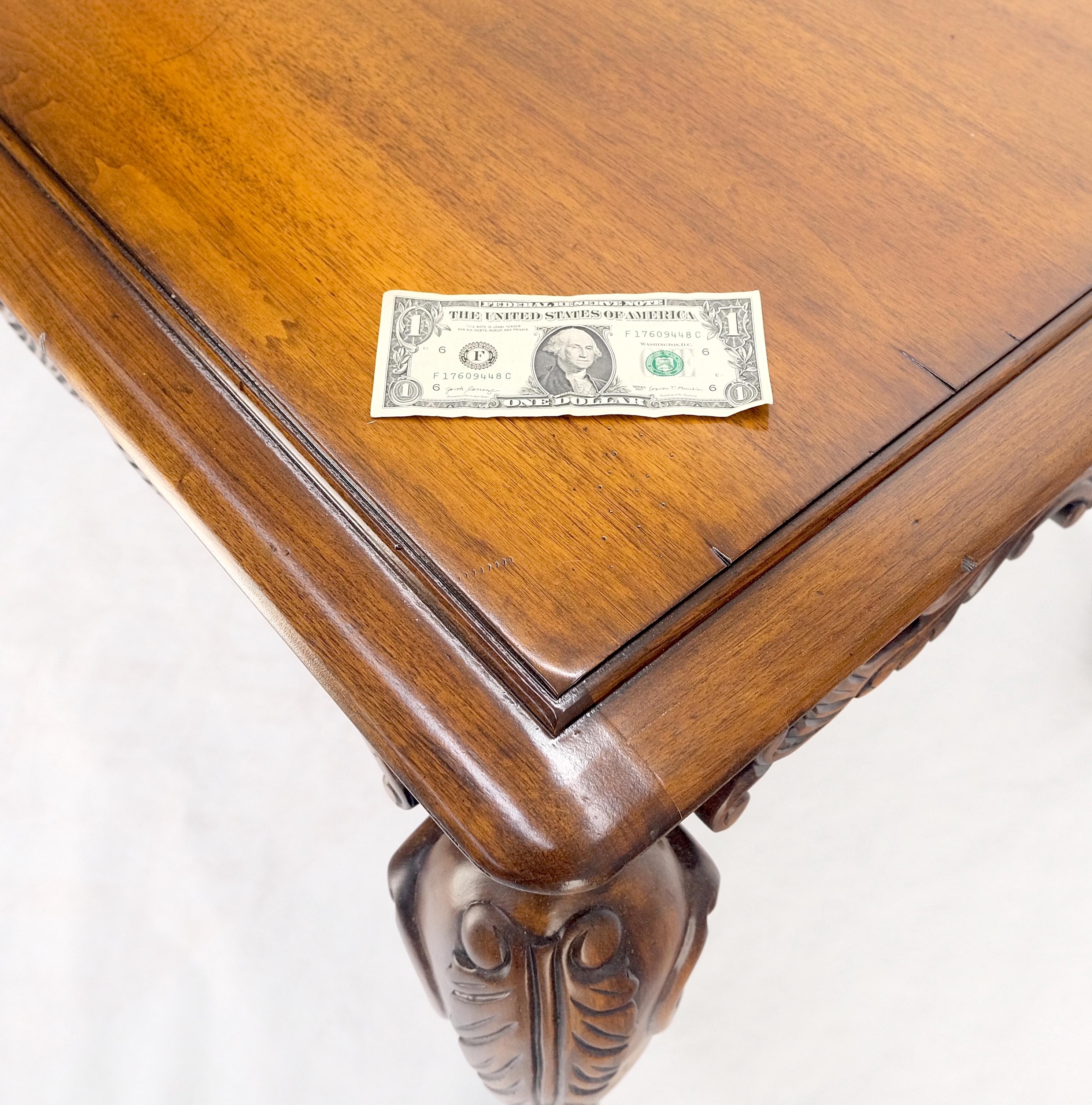 Spanish Colonial Carved Walnut 1 Drawer Writing Library Table Desk Console MINT! For Sale 7