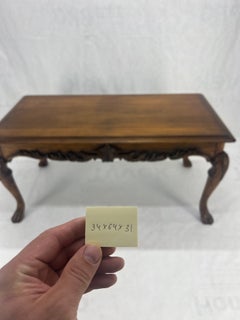 Spanish Colonial Carved Walnut 1 Drawer Writing Library Table Desk Console MINT!