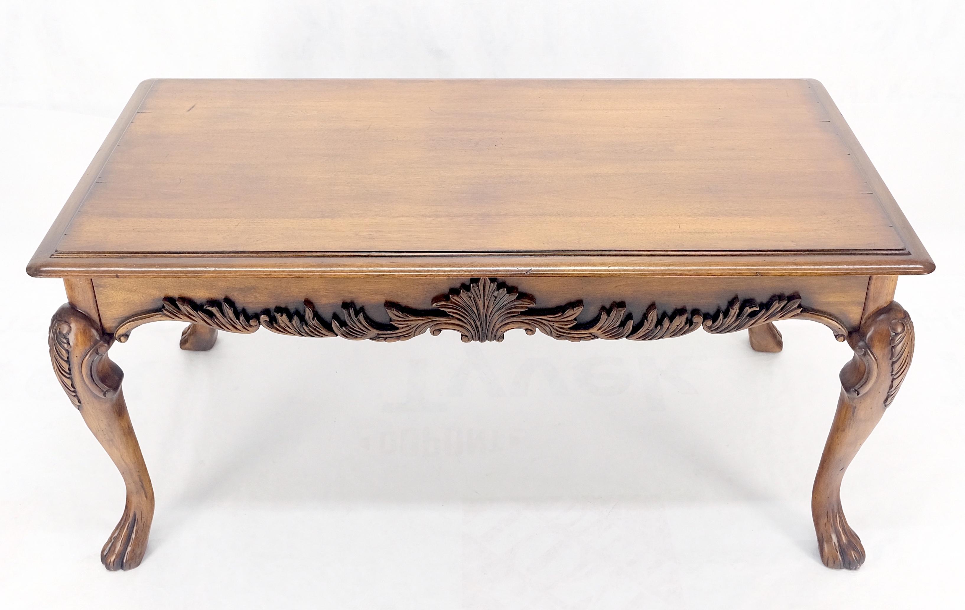 Spanish Colonial Carved Walnut 1 Drawer Writing Library Table Desk Console MINT! In Good Condition For Sale In Rockaway, NJ
