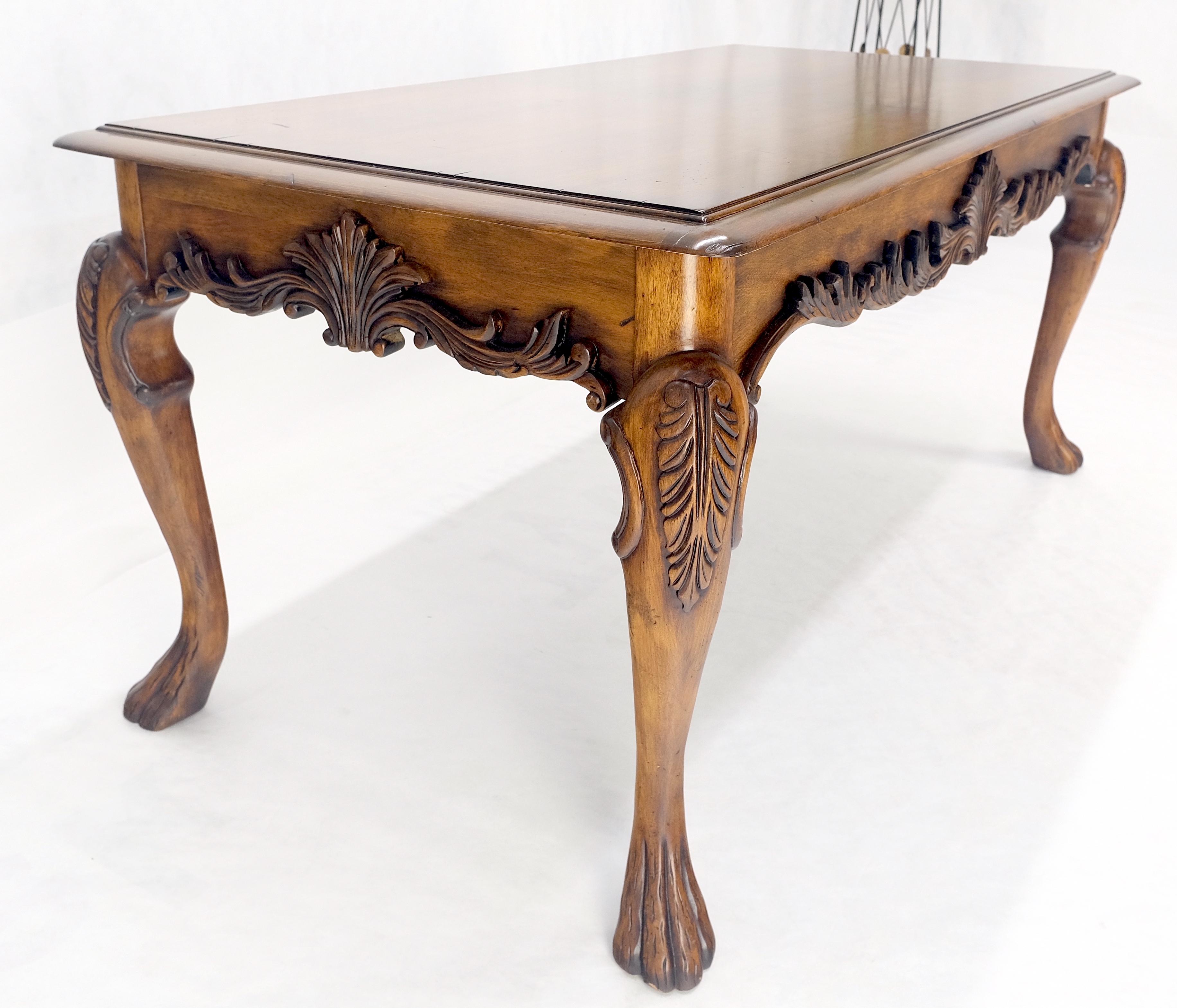 Spanish Colonial Carved Walnut 1 Drawer Writing Library Table Desk Console MINT! For Sale 3