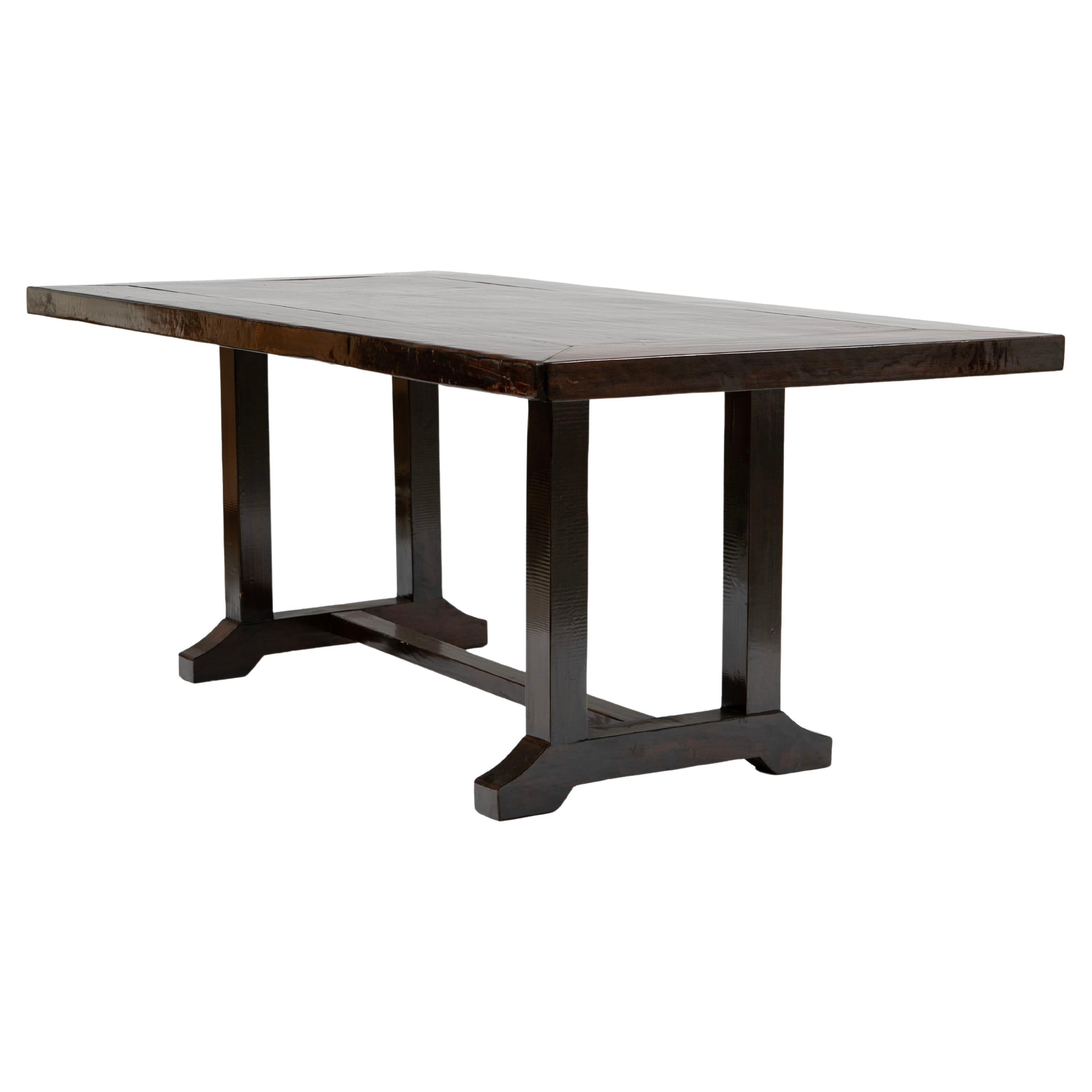 Spanish Colonial Dining Table in Narra Hardwood 19'th ctr For Sale