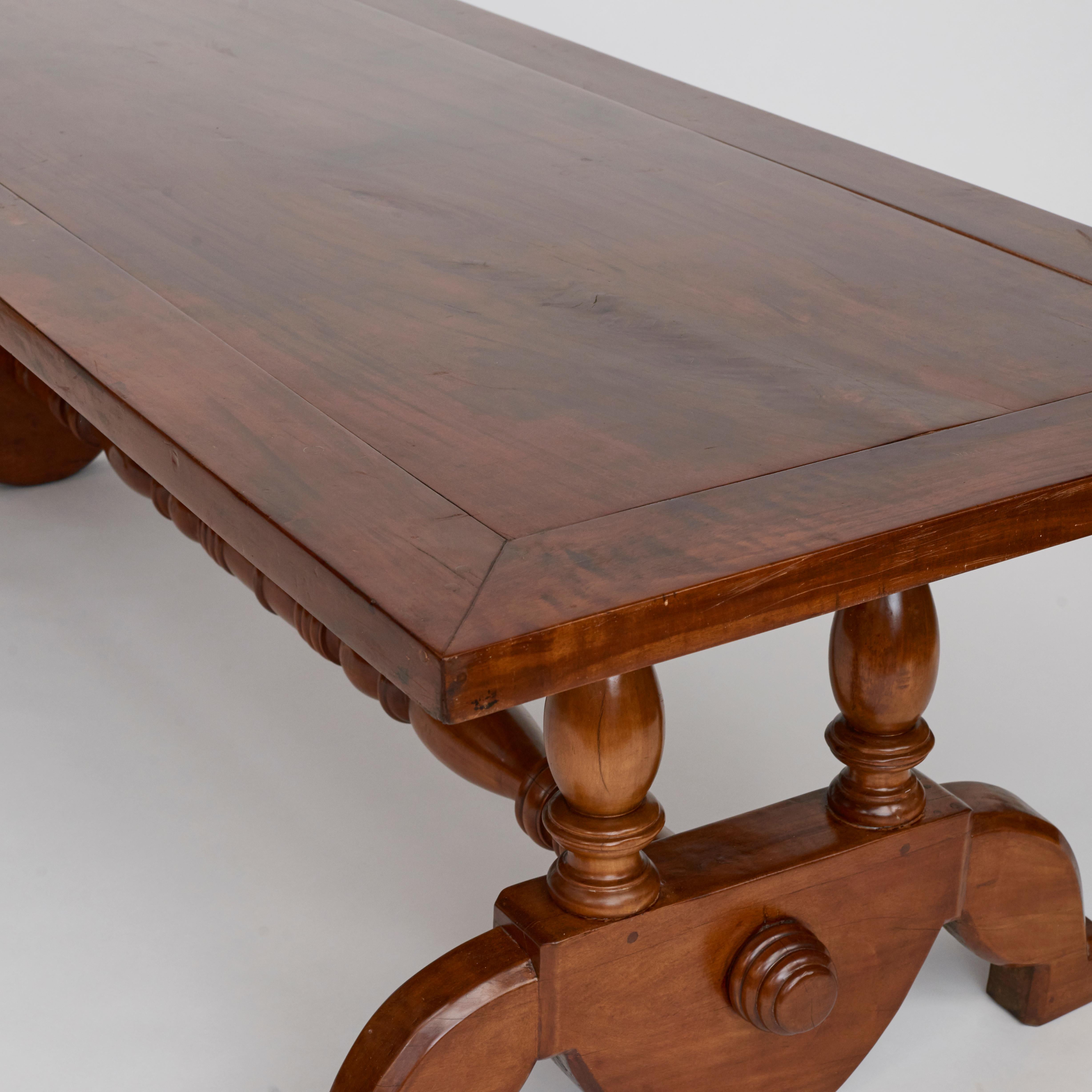 Philippine Spanish Colonial Dinning Table In Baroque Style  For Sale