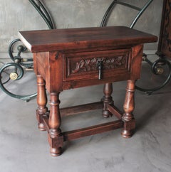 Spanish Colonial End Table / Side Table in Walnut