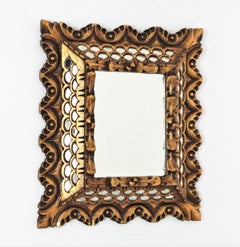 Spanish Colonial Giltwood Rectangular Mirror