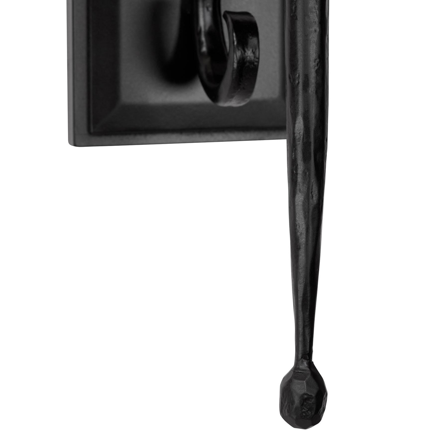Wrought Iron Spanish Colonial Hand-Forged Wall Sconce with Curved Details For Sale