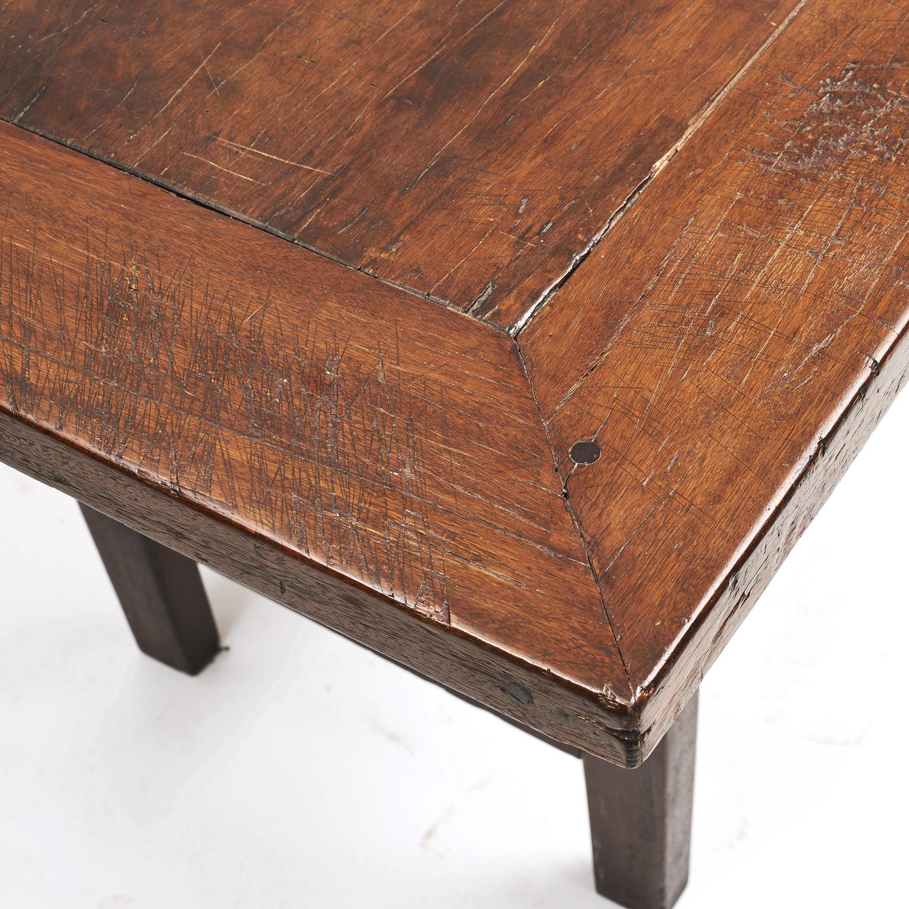 Shaker Spanish Colonial Long Table with H-Form Stretcher