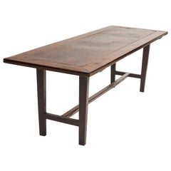 Spanish Colonial Long Table with H-Form Stretcher