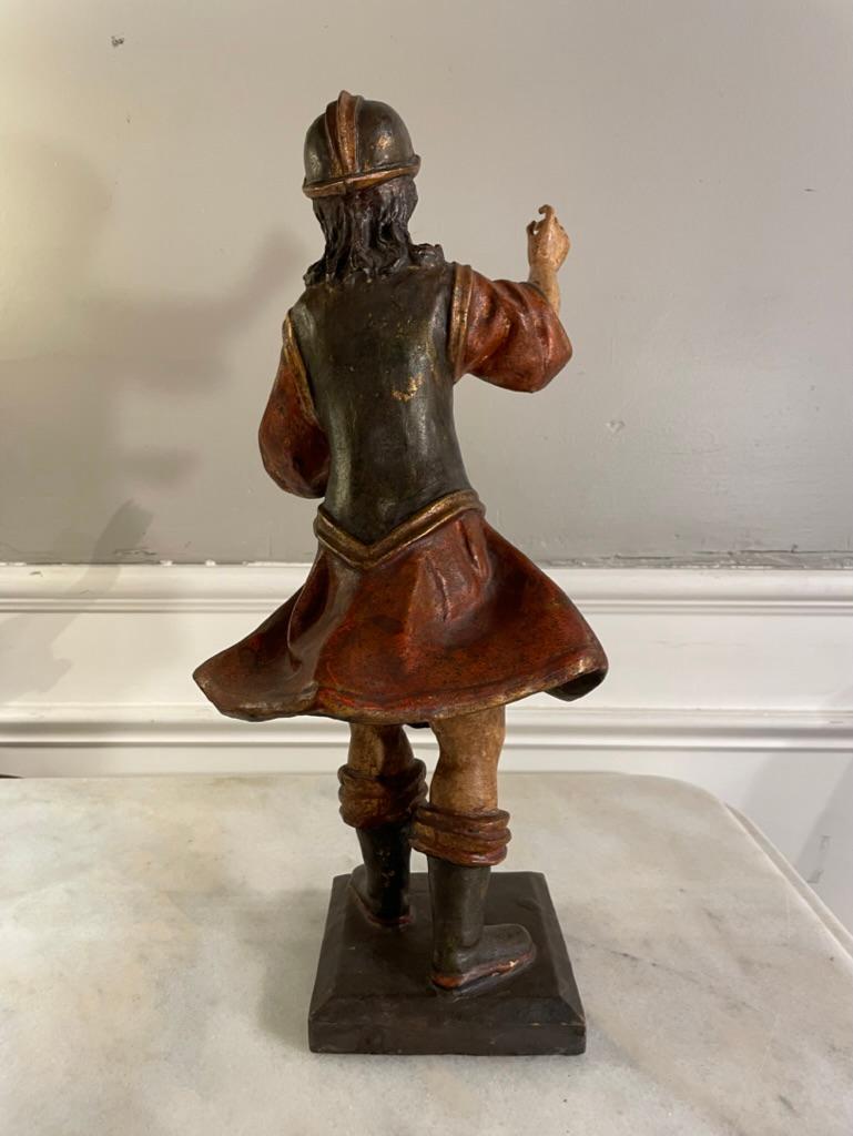 Spanish Colonial Painted and Gilt Santos of Saint Michael the Archangel 2