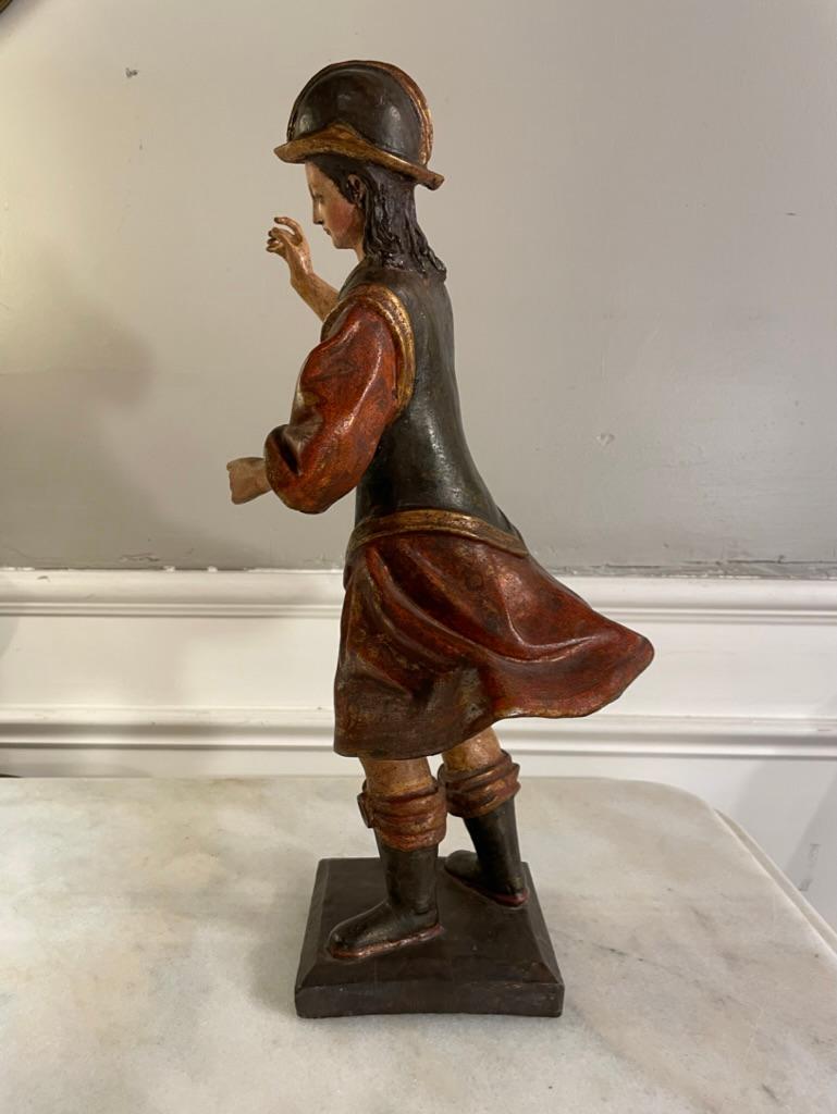 Spanish Colonial Painted and Gilt Santos of Saint Michael the Archangel 4