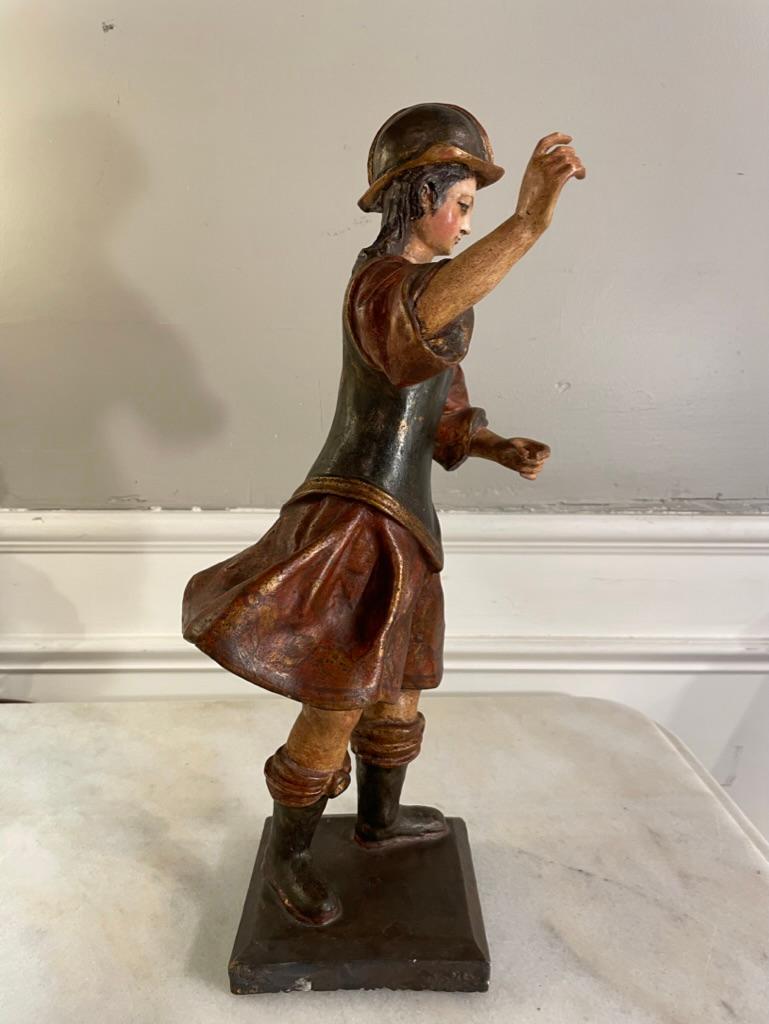 Spanish Colonial Painted and Gilt Santos of Saint Michael the Archangel 7