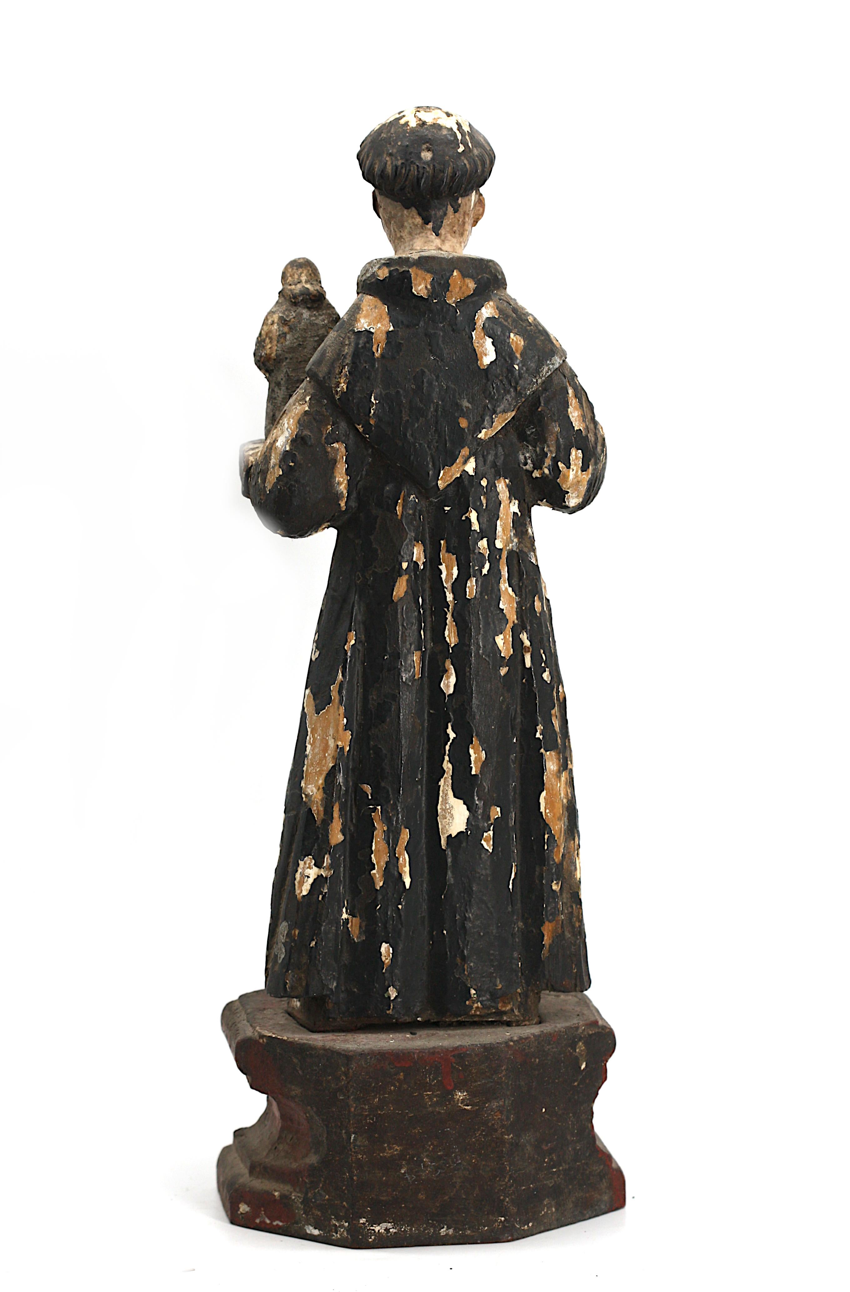 Legno Coloni spagnoli dipinti di Sant'Antonio in vendita