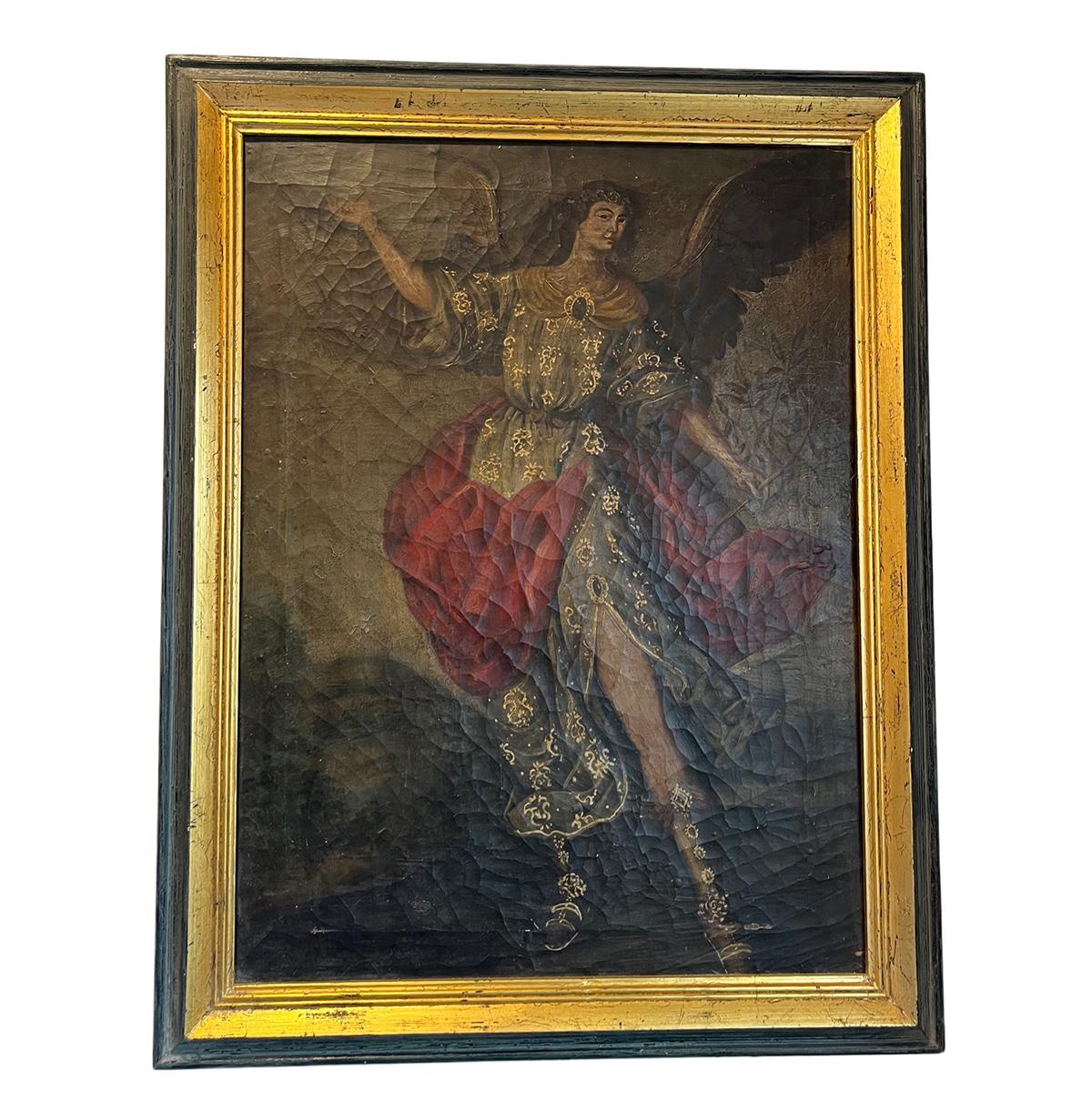 Canvas Spanish Colonial Painting For Sale