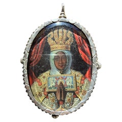 Spanish Colonial Pendant Mounted in Silver