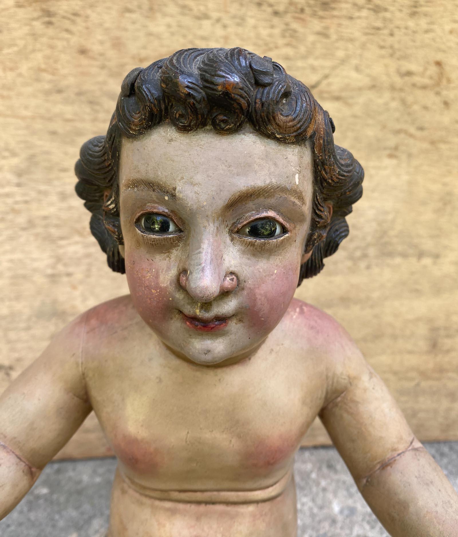 Guatemalan Spanish Colonial Polychrome Nino For Sale