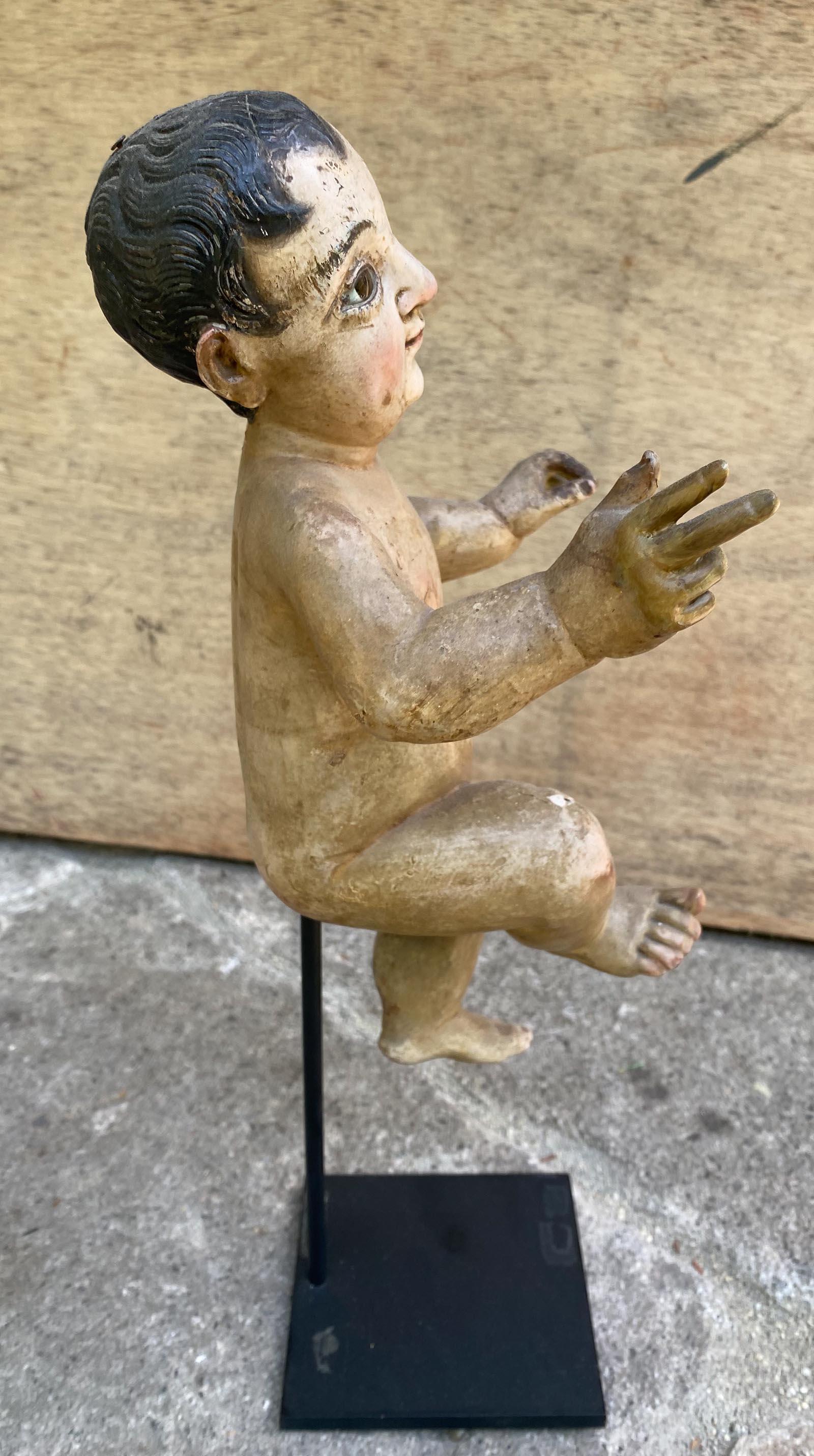 XIXe siècle Nino colonial espagnol polychrome en vente