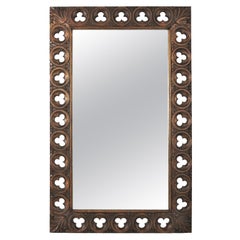 Spanish Colonial Rectangular Wall Mirror in Carved Wood