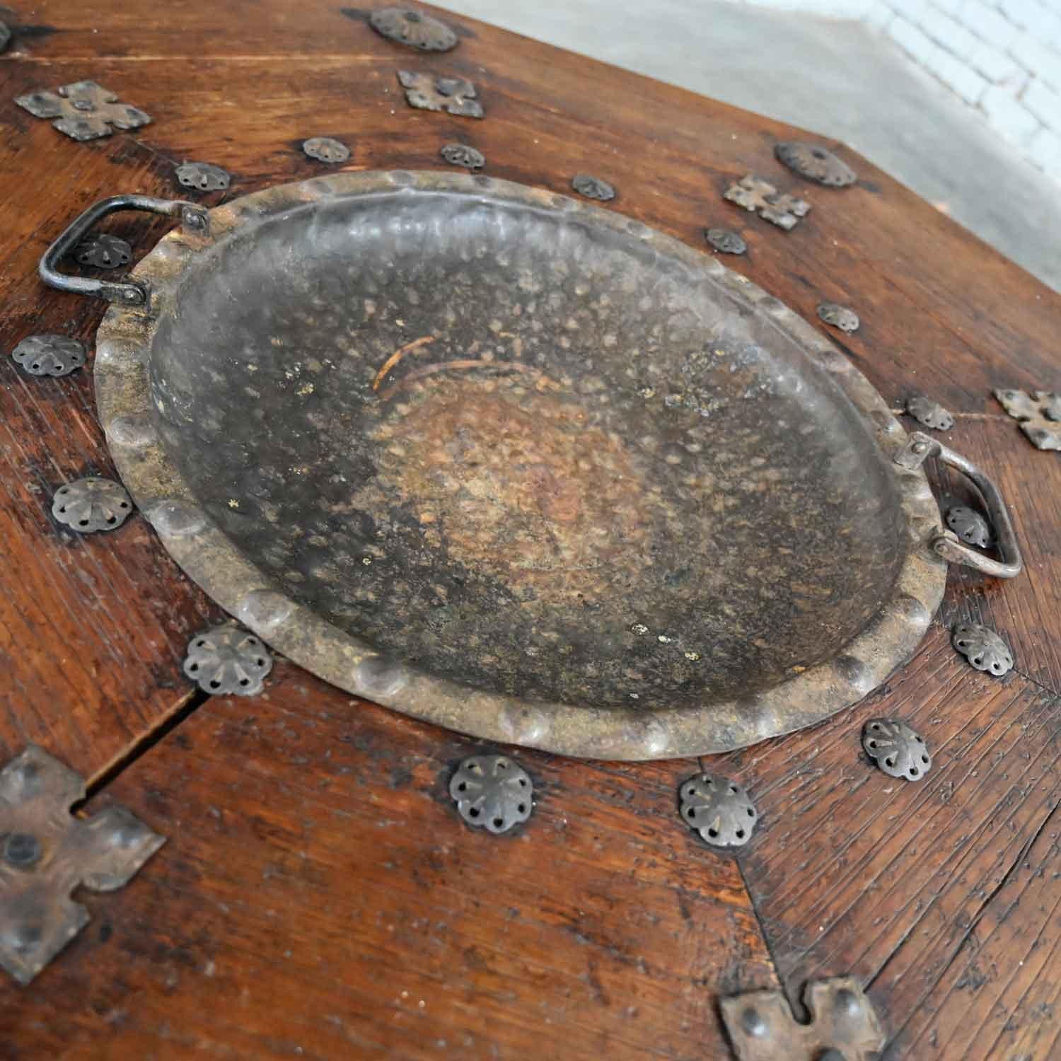 Spanish Colonial Revival Rustic Octagon Brazier Coffee Table Style Artes De Mexi 5