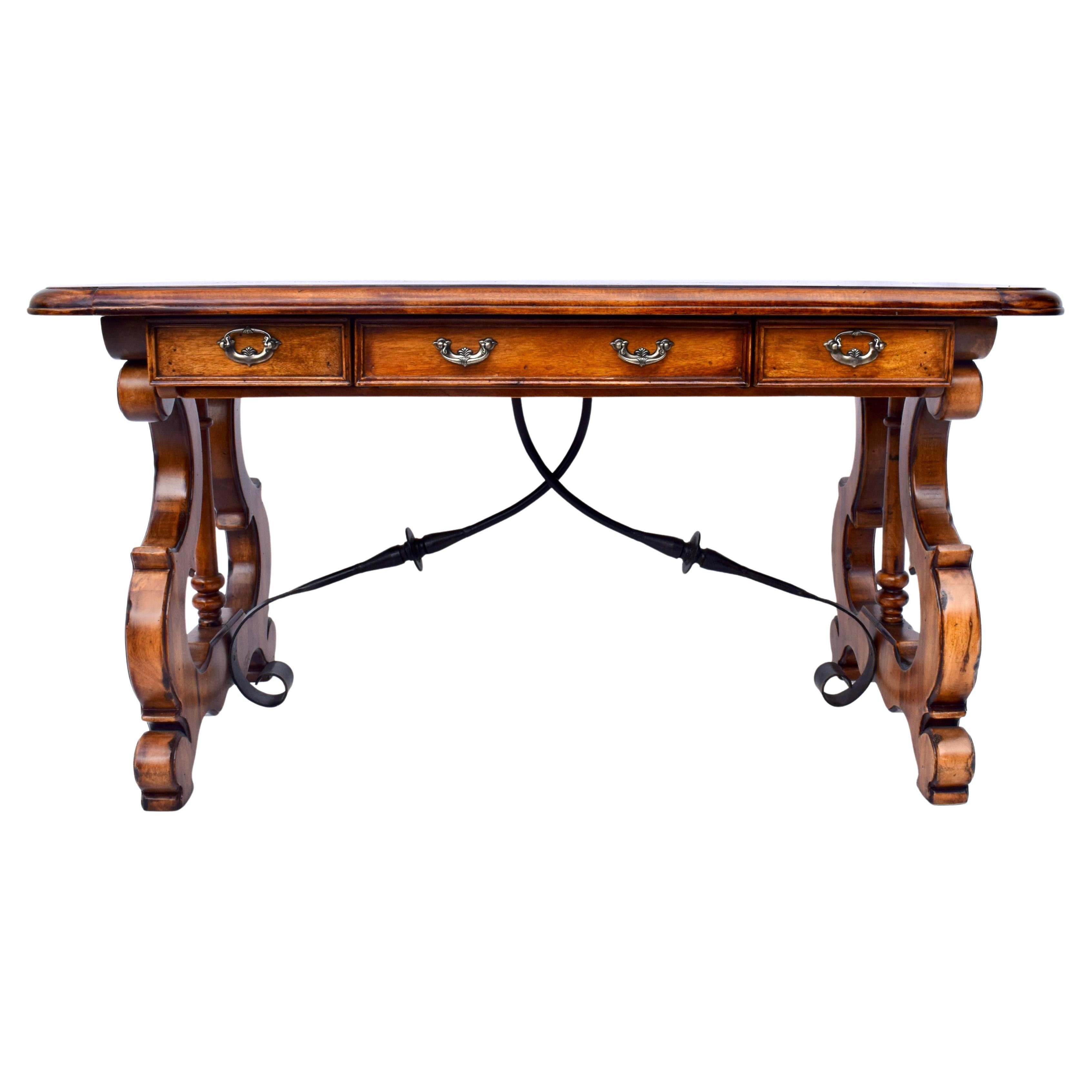 Spanish Colonial Revival Writing Table  Desk Library Table