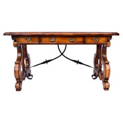 Mesa de escritorio de estilo colonial español  Escritorio Mesa de biblioteca