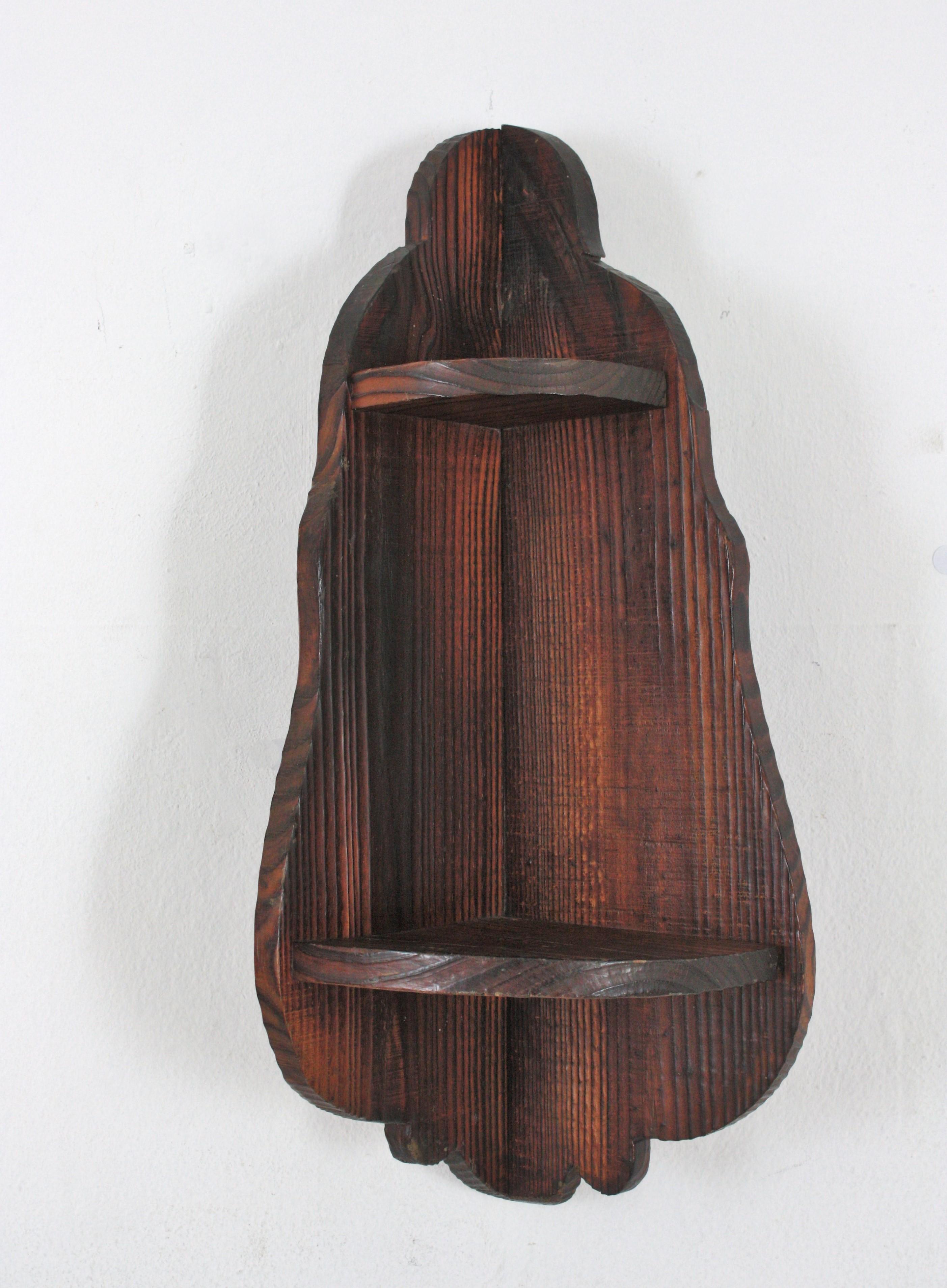 Estantería Rústica Colonial Española de Esquina en Madera Tallada en Bueno estado para la venta en Barcelona, ES