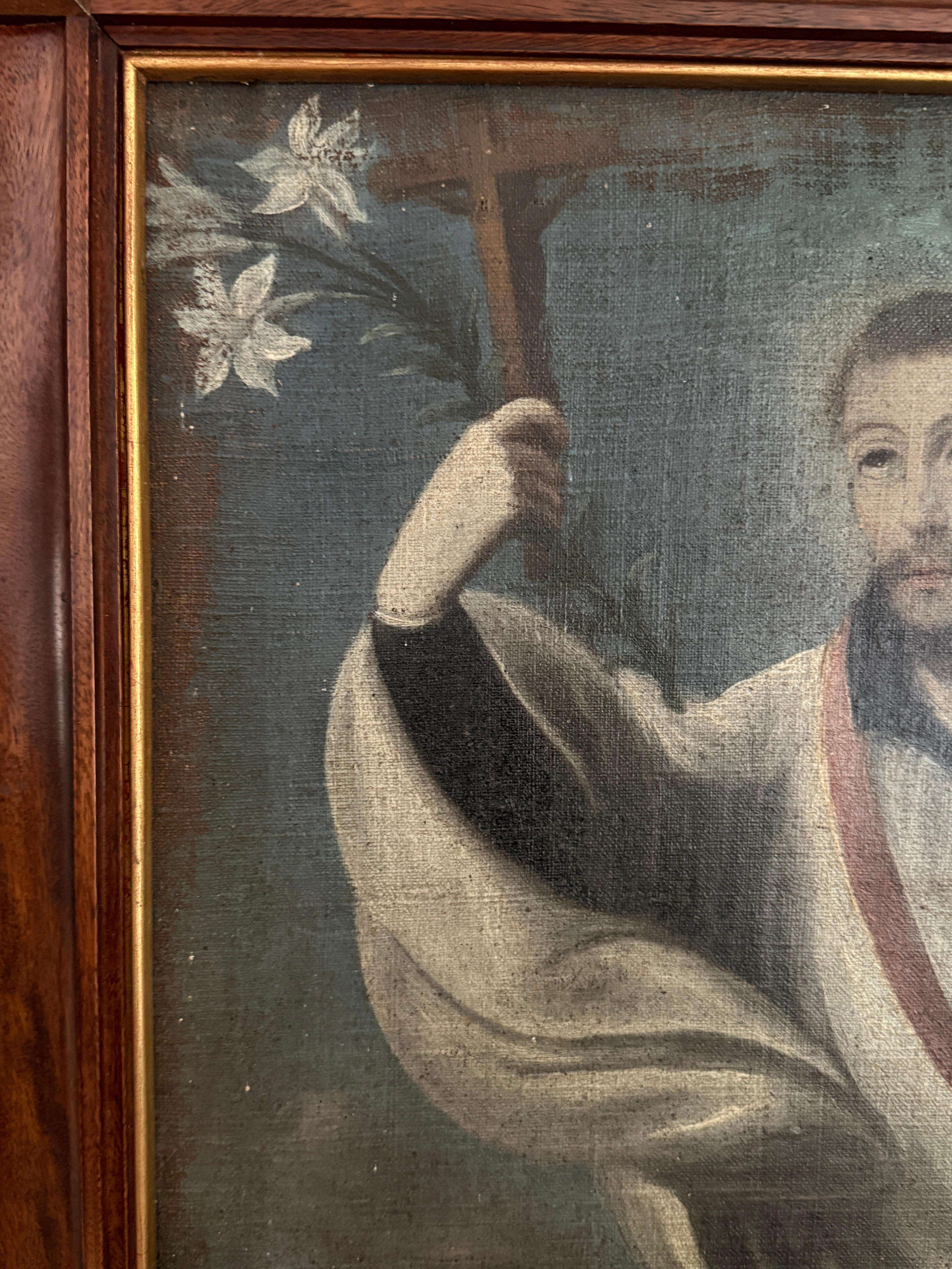 Espagnol Saint Aloysius Gonzaga (San Luis Gonzaga) de l'époque coloniale espagnole, probablement C.C. 1760 en vente