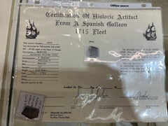 Moneta d'argento coloniale spagnola 1714 rara moneta d'argento con certificato