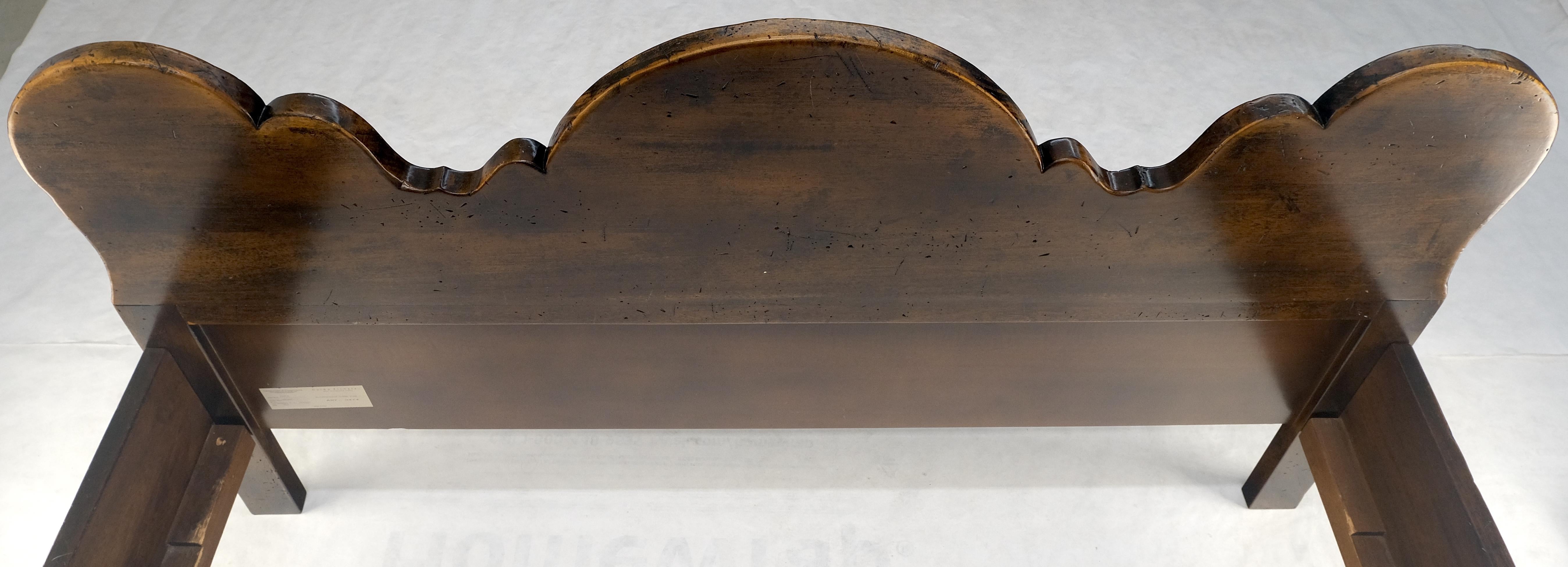 Spanish Colonial Massiv Ahorn Dunkel Made in Italy Queen Size Bett Kopfteil MINT im Angebot 1