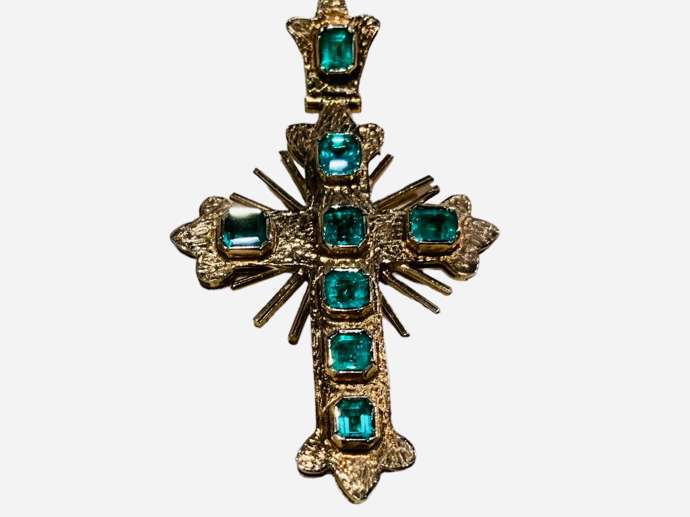 emerald crucifix