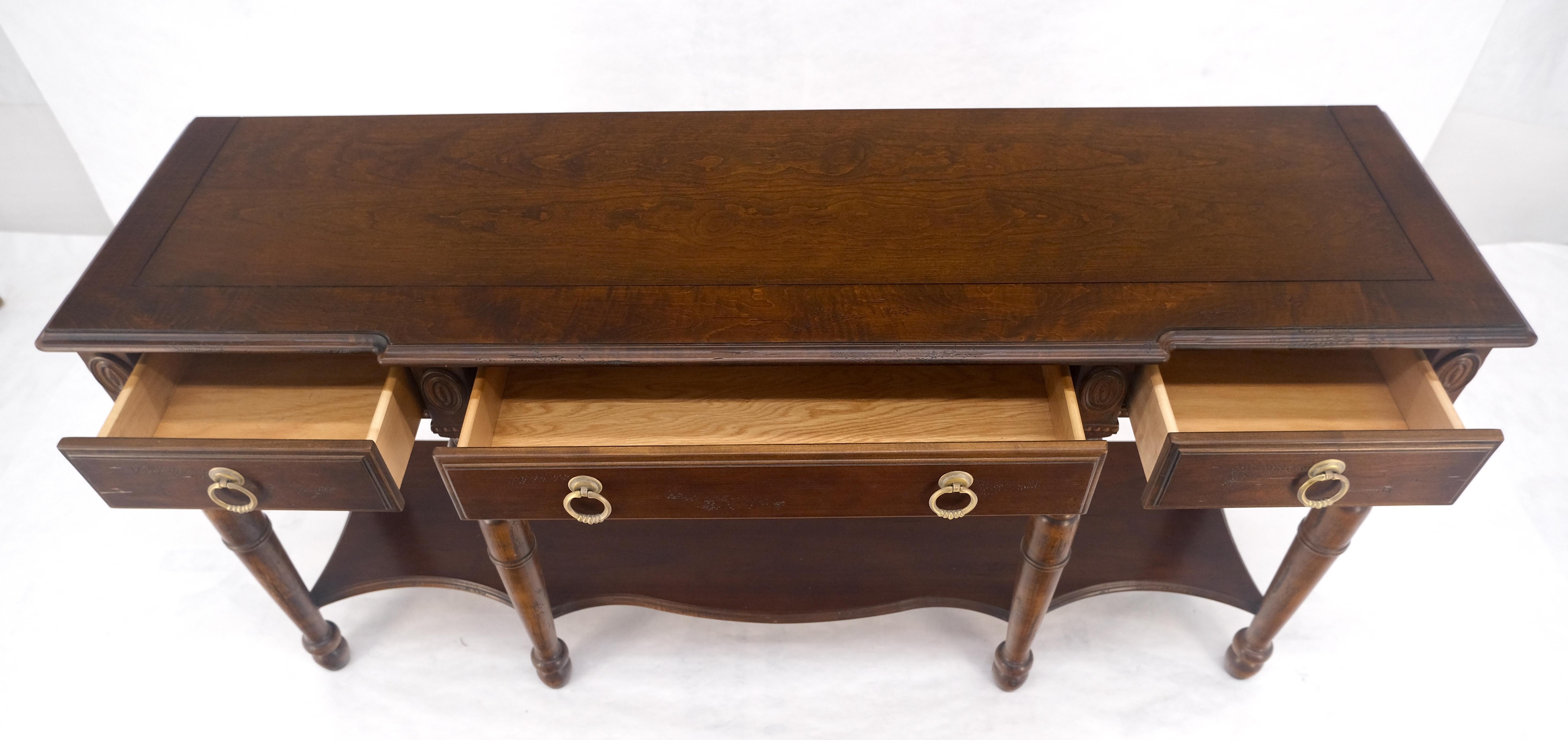 Laiton Table console à 3 tiroirs, 60